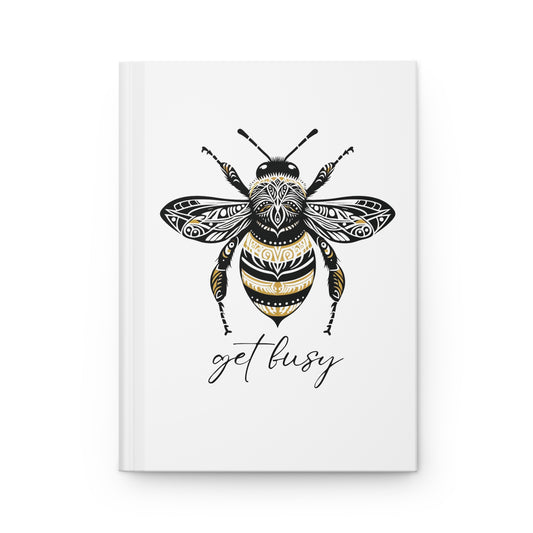 Get Busy Bee Hardcover Journal Matte - white