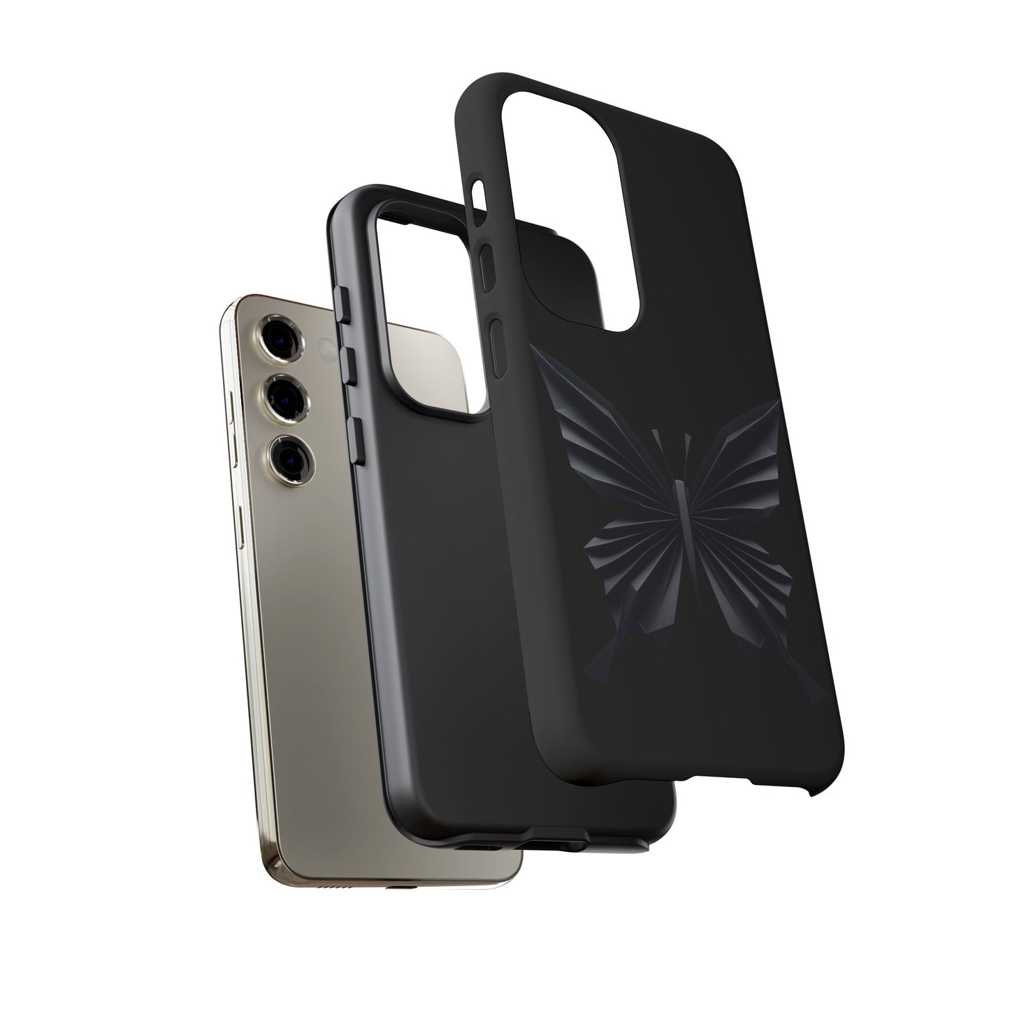 Origami Black Butterfly Tough Cases iPhone/Google/Samsung