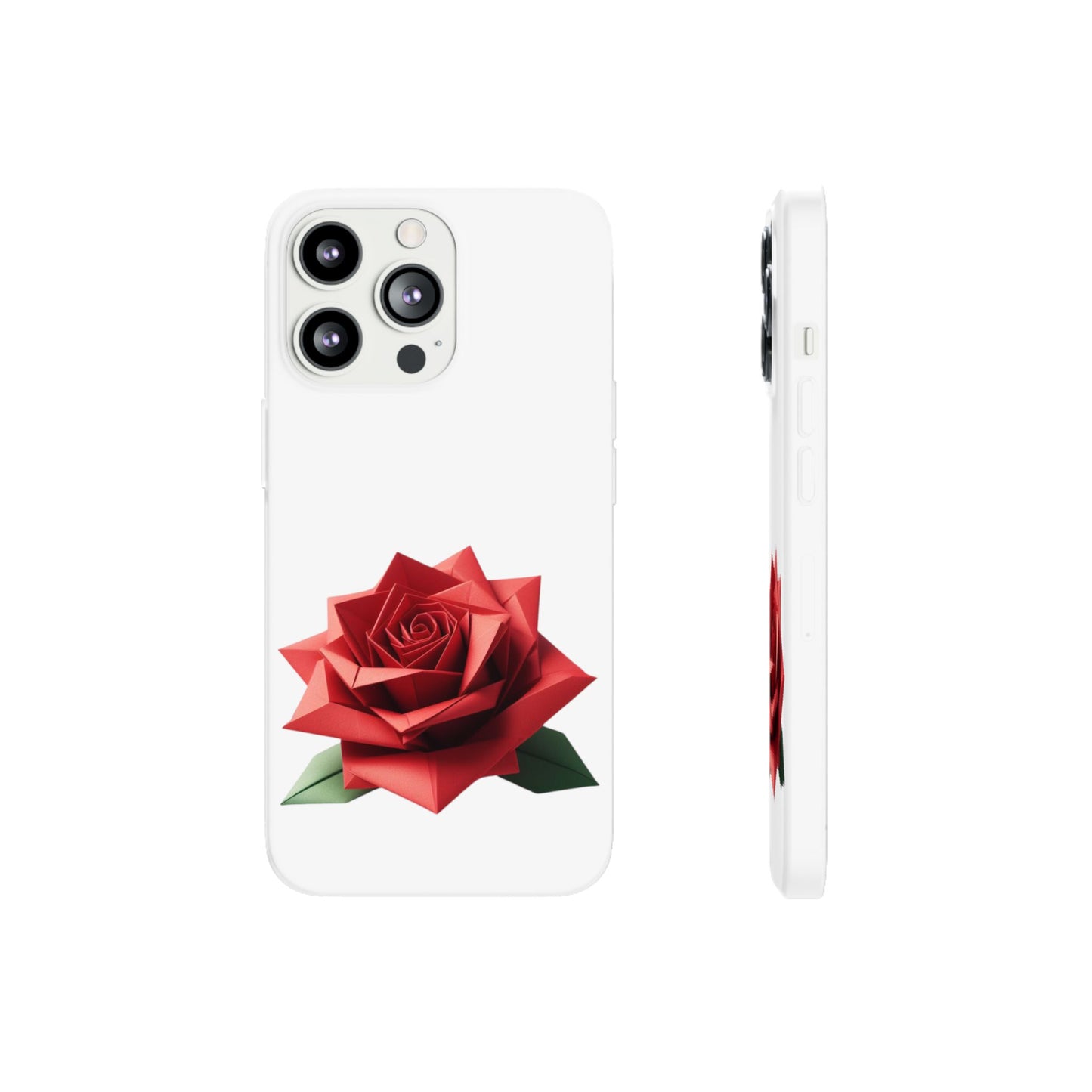 Origami Red Rose Flexi Cases