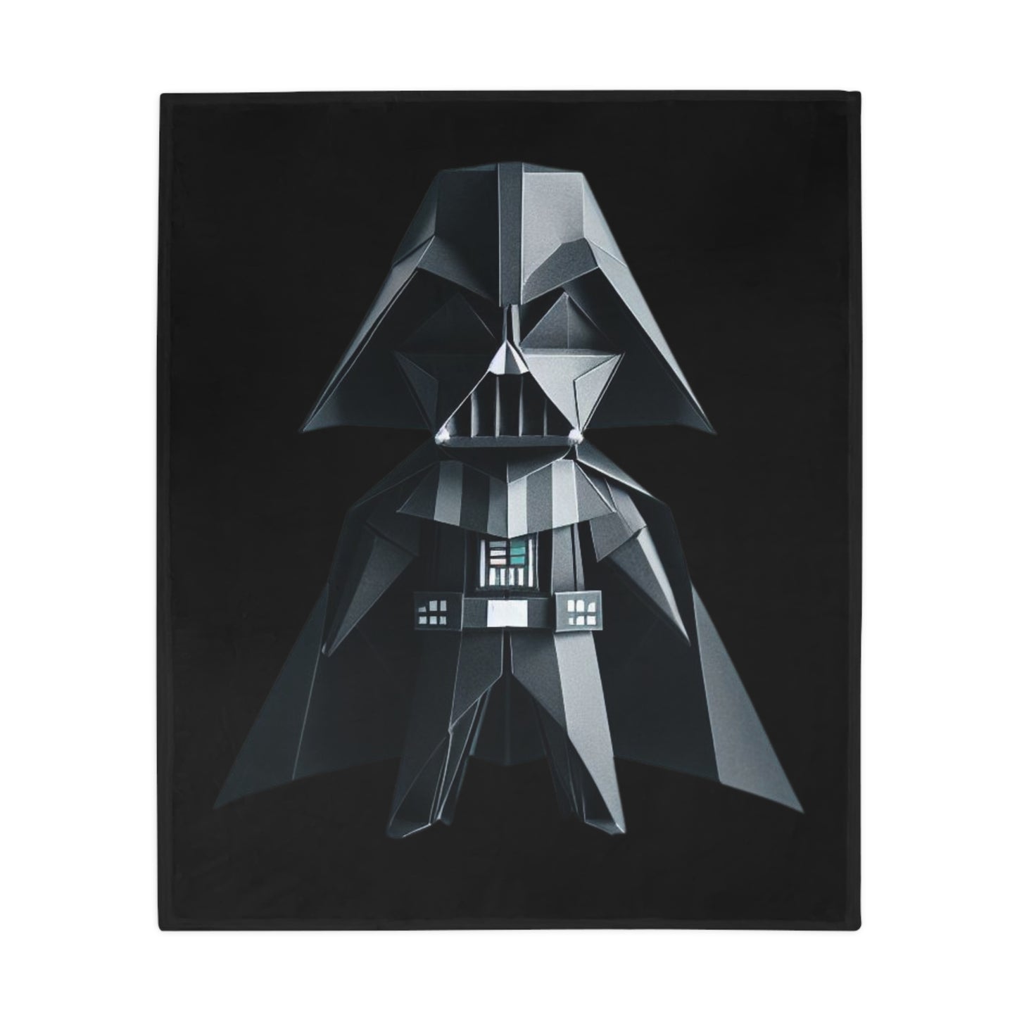 Origami Darth Vader Plush Fleece Blanket - Black