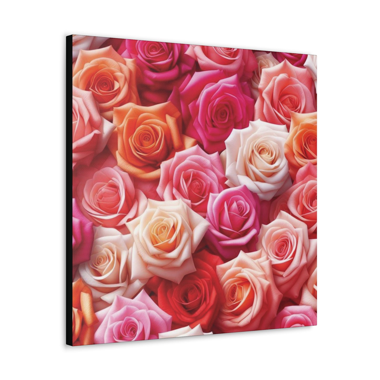 Roses #2 Classic Canvas - Black