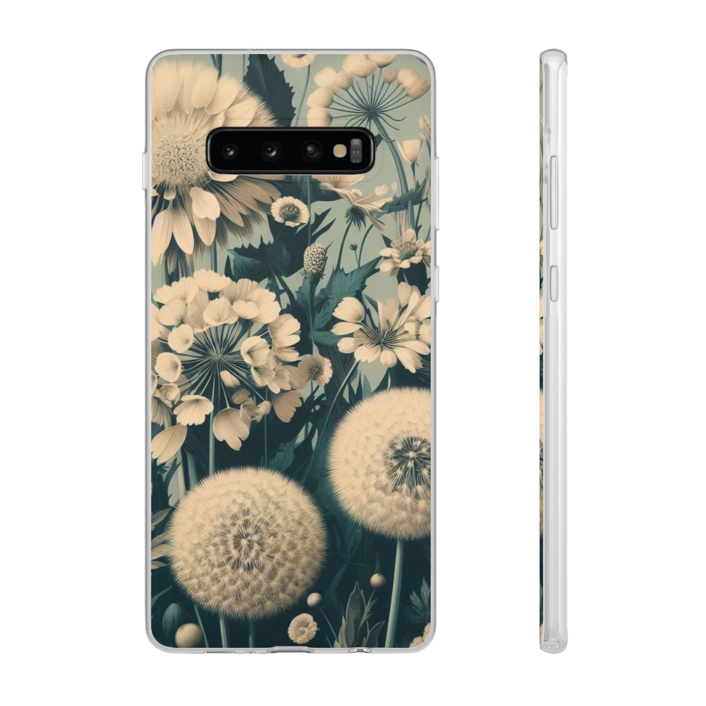 Blue & Cream Flowers Flexi Cases