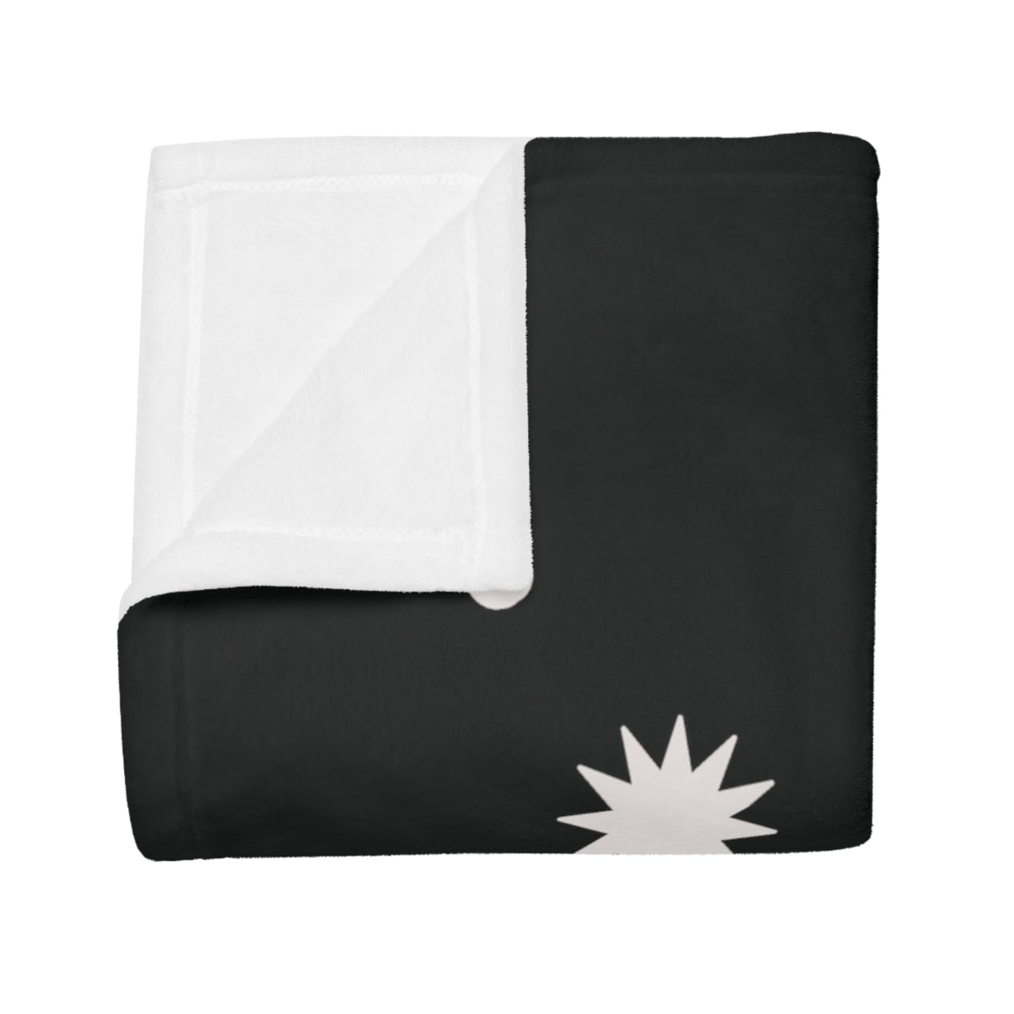 Gemini Star Map Plush Fleece Blanket - black