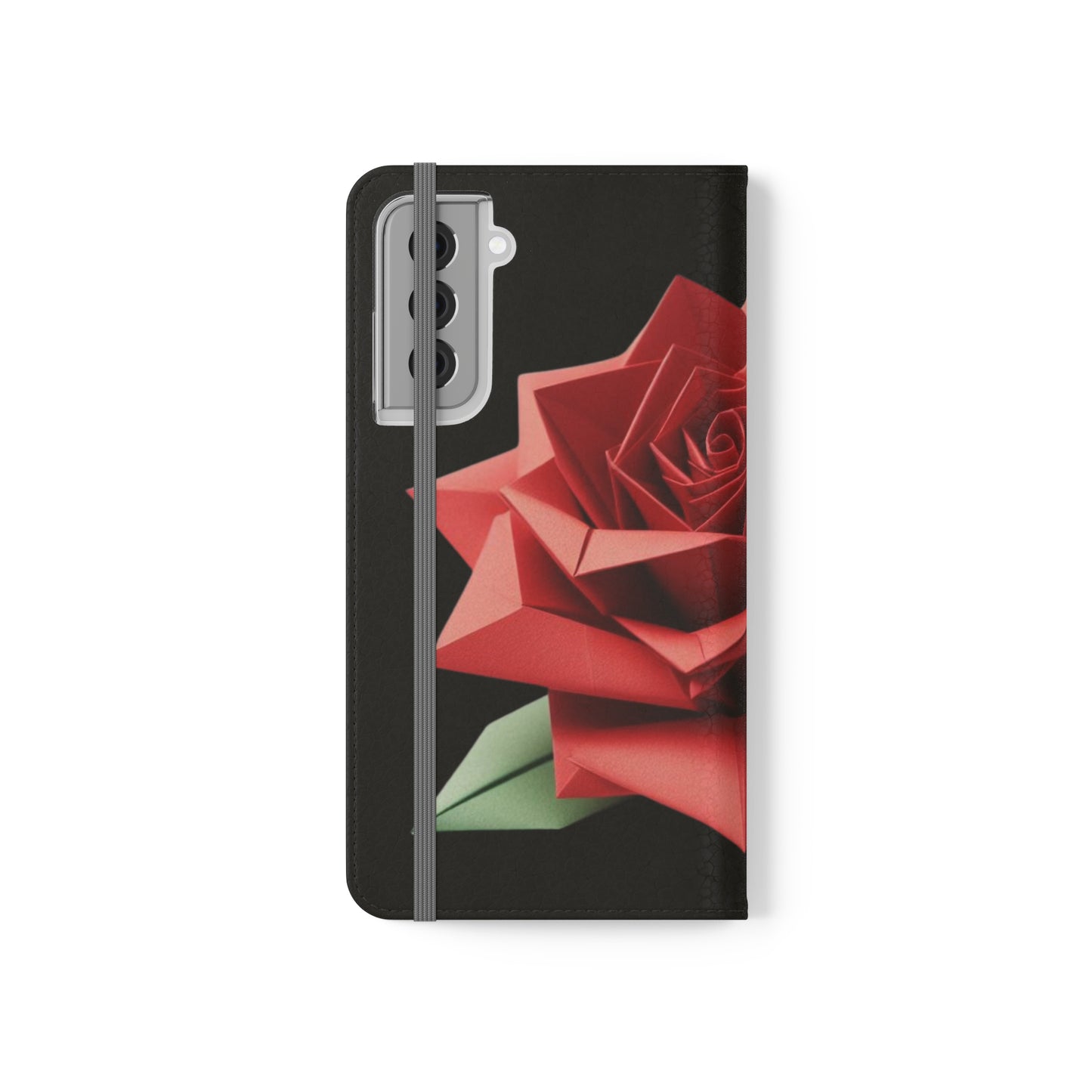 Origami Red Rose Flip Cases iPhone/Samsung