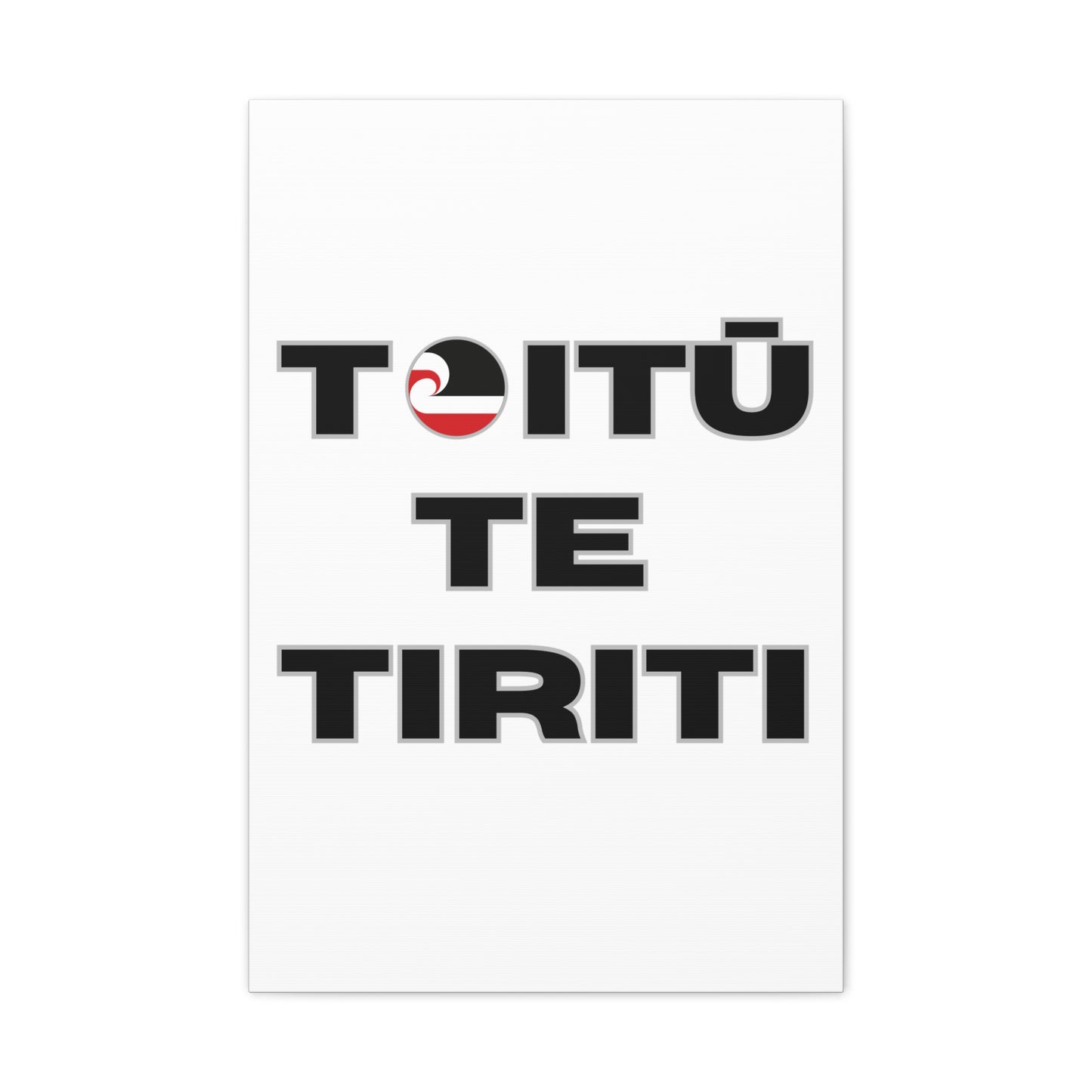 Toitū Te Tiriti Classic Canvas - White