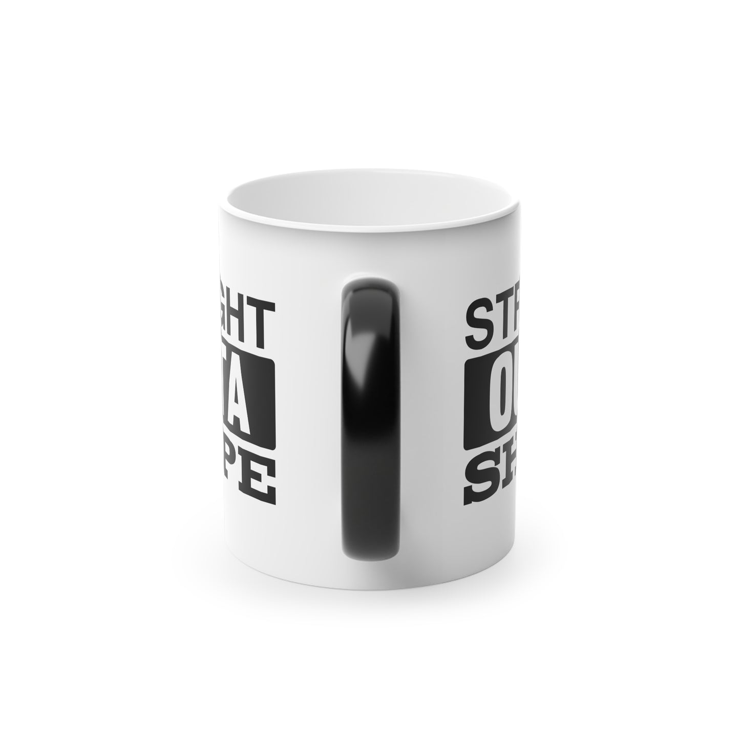 Straight Outta Shape Magic Mug - Color Changing Mug for Fitness Enthusiasts