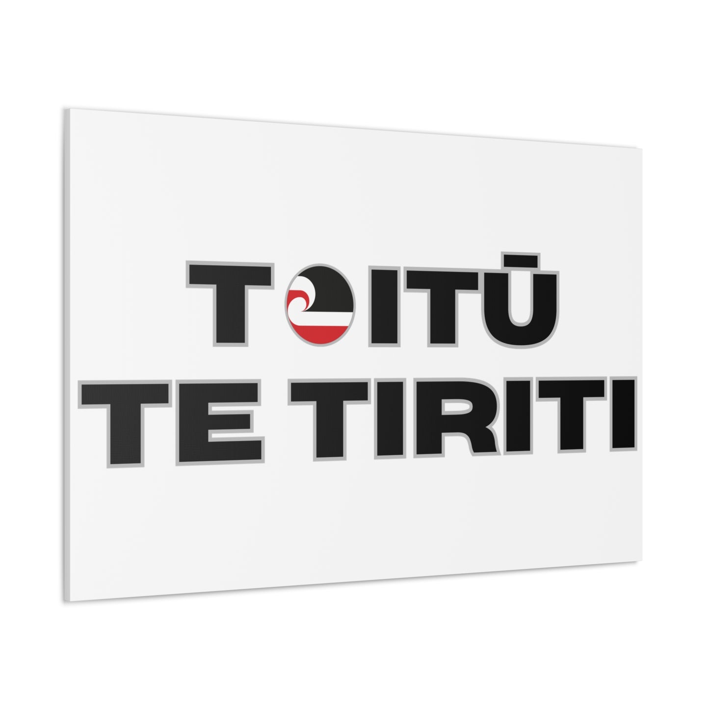 Toitū Te Tiriti Classic Canvas - White