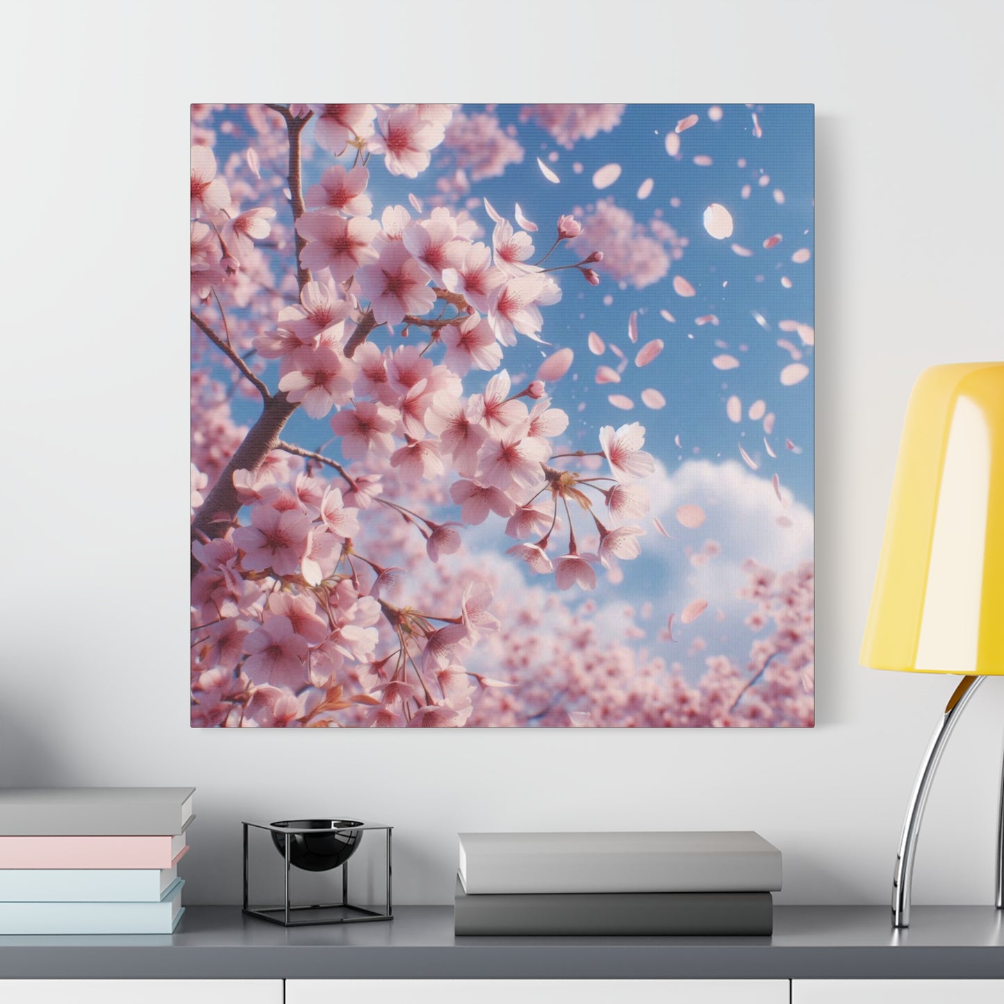 Cherry Blossoms Classic Canvas - Black