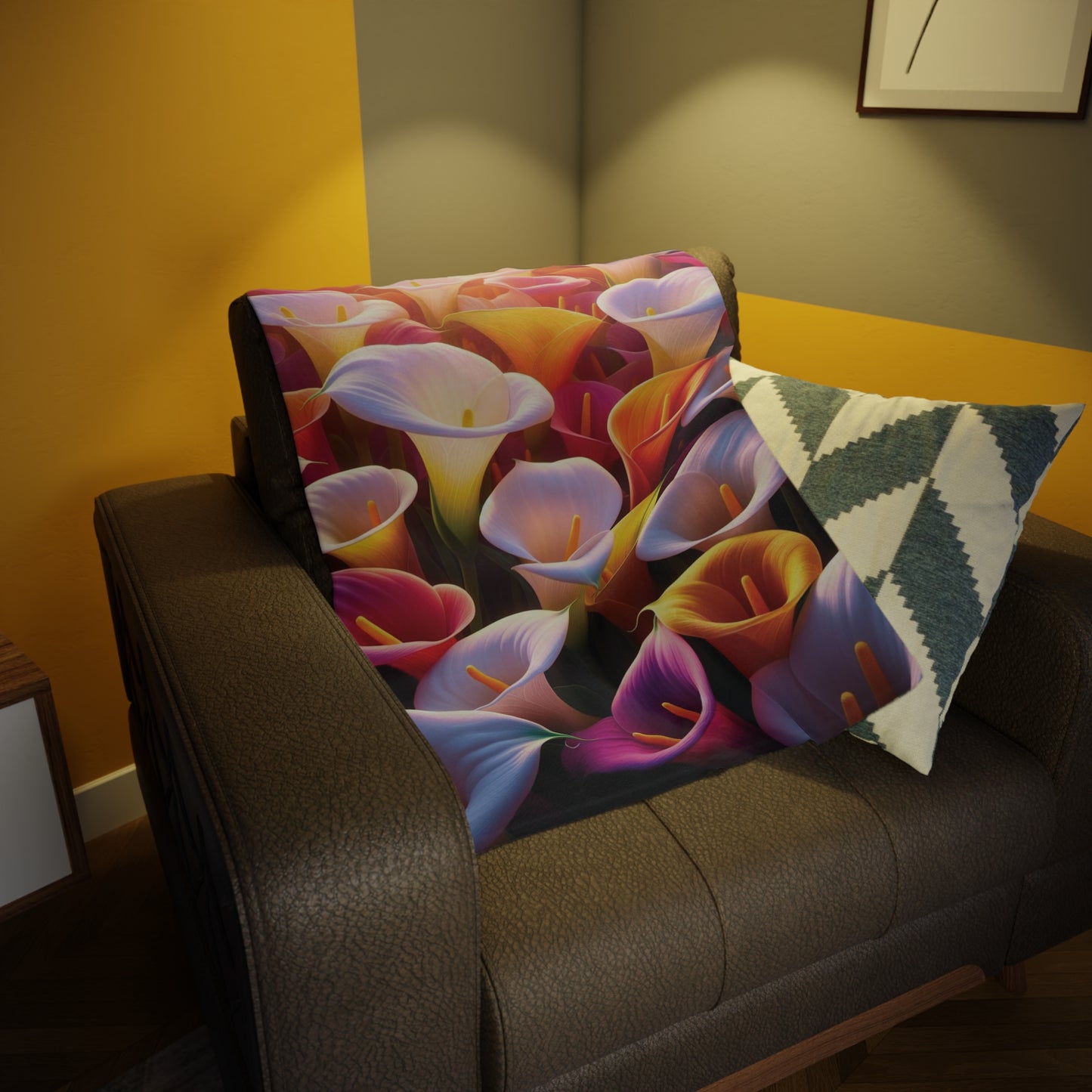 Bright Calla Lillies Plush Fleece Blanket