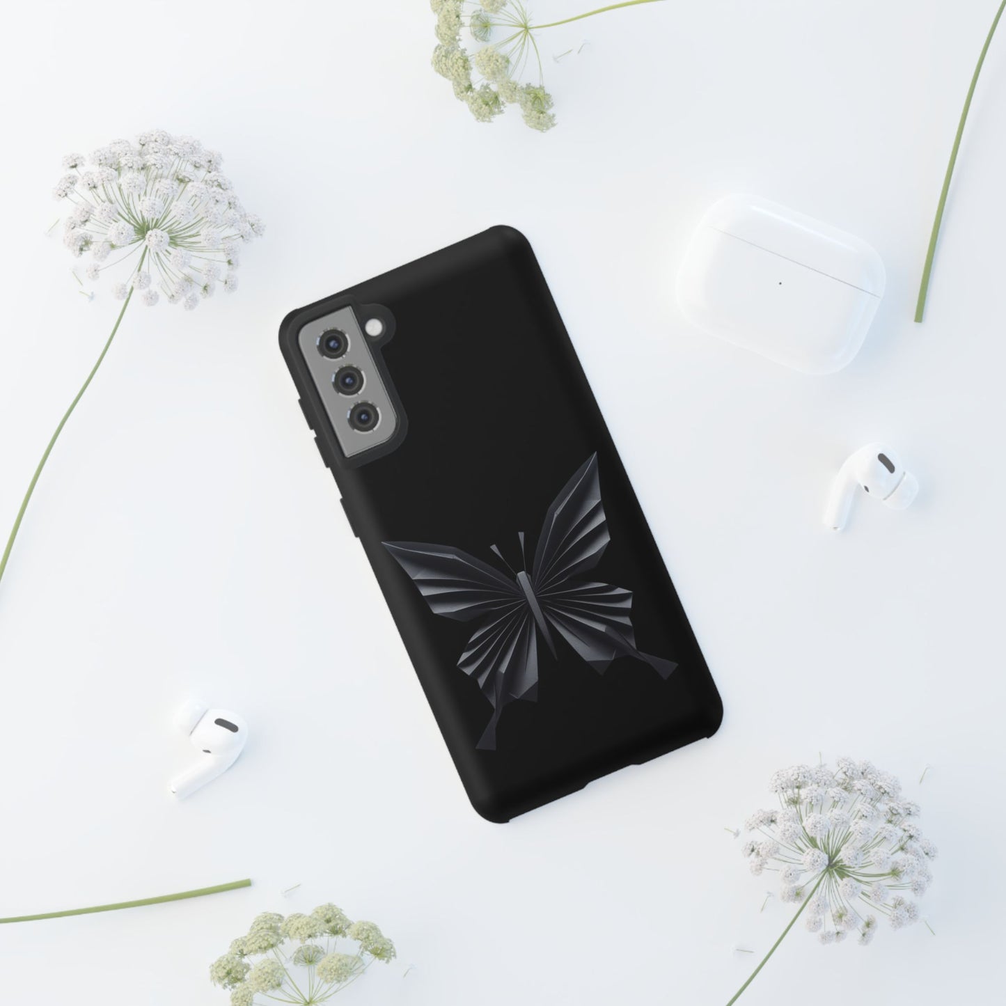 Origami Black Butterfly Tough Cases iPhone/Google/Samsung