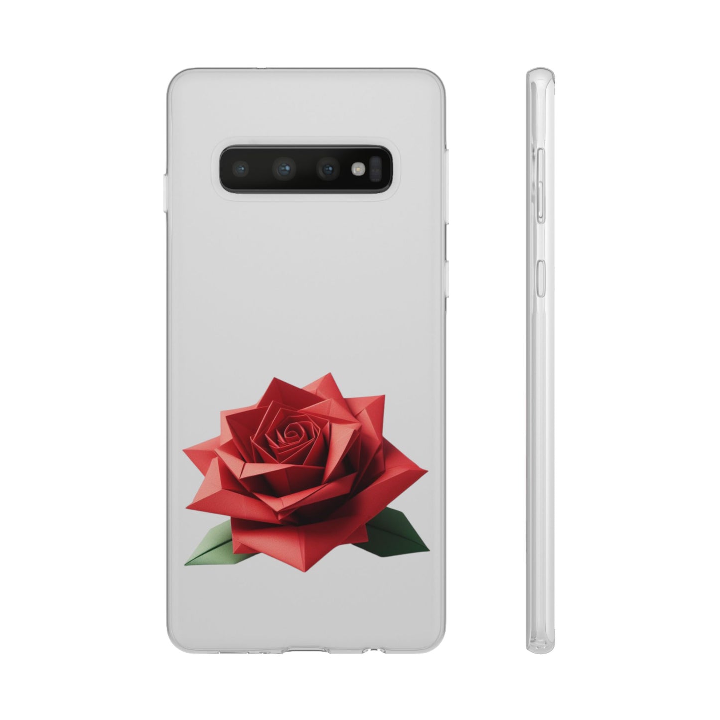 Origami Red Rose Flexi Cases