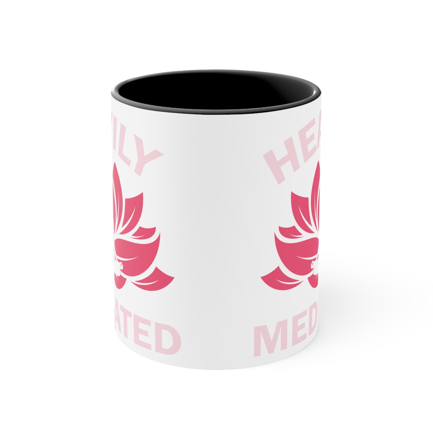 Heavily Meditated Color Accent Mug 11oz - Zen Meditation Gift