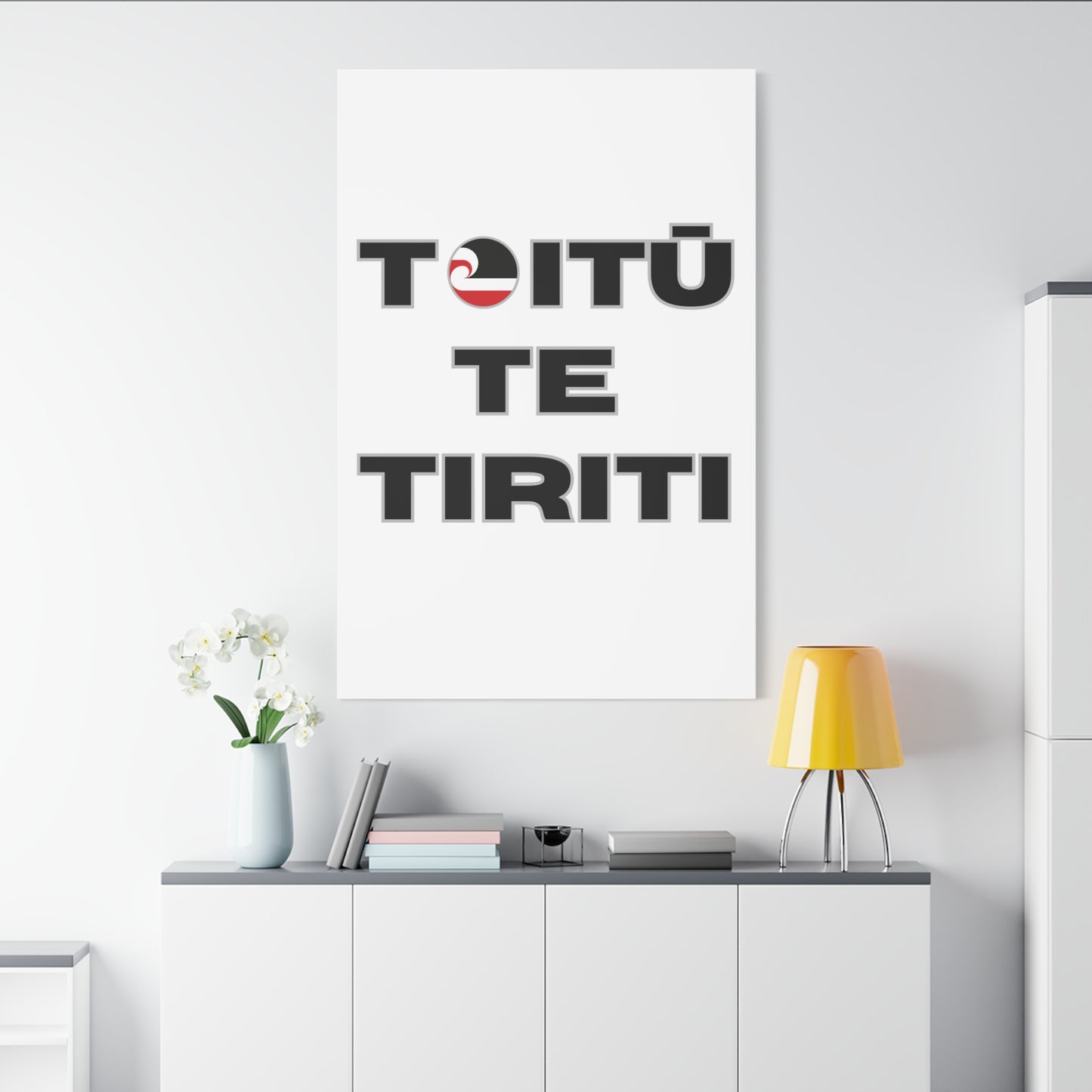 Toitū Te Tiriti Classic Canvas - White