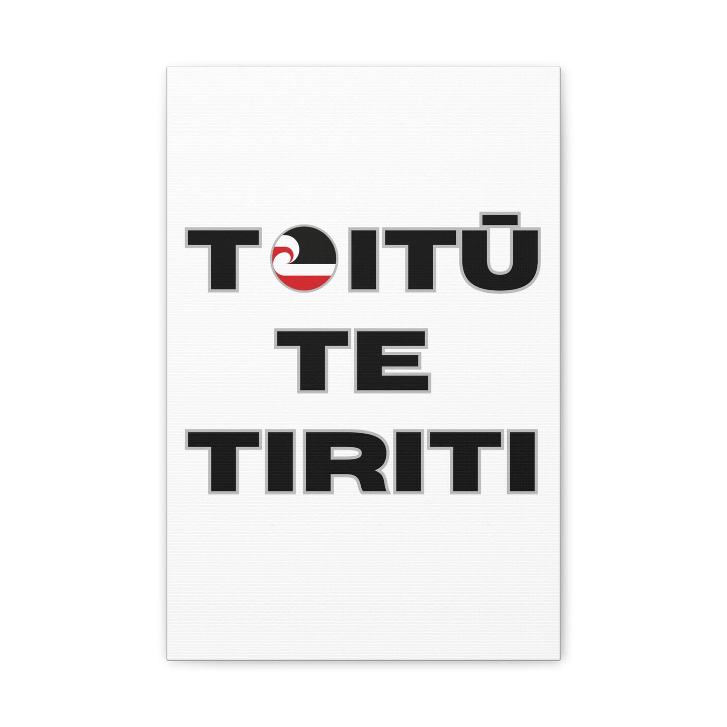 Toitū Te Tiriti Classic Canvas - White