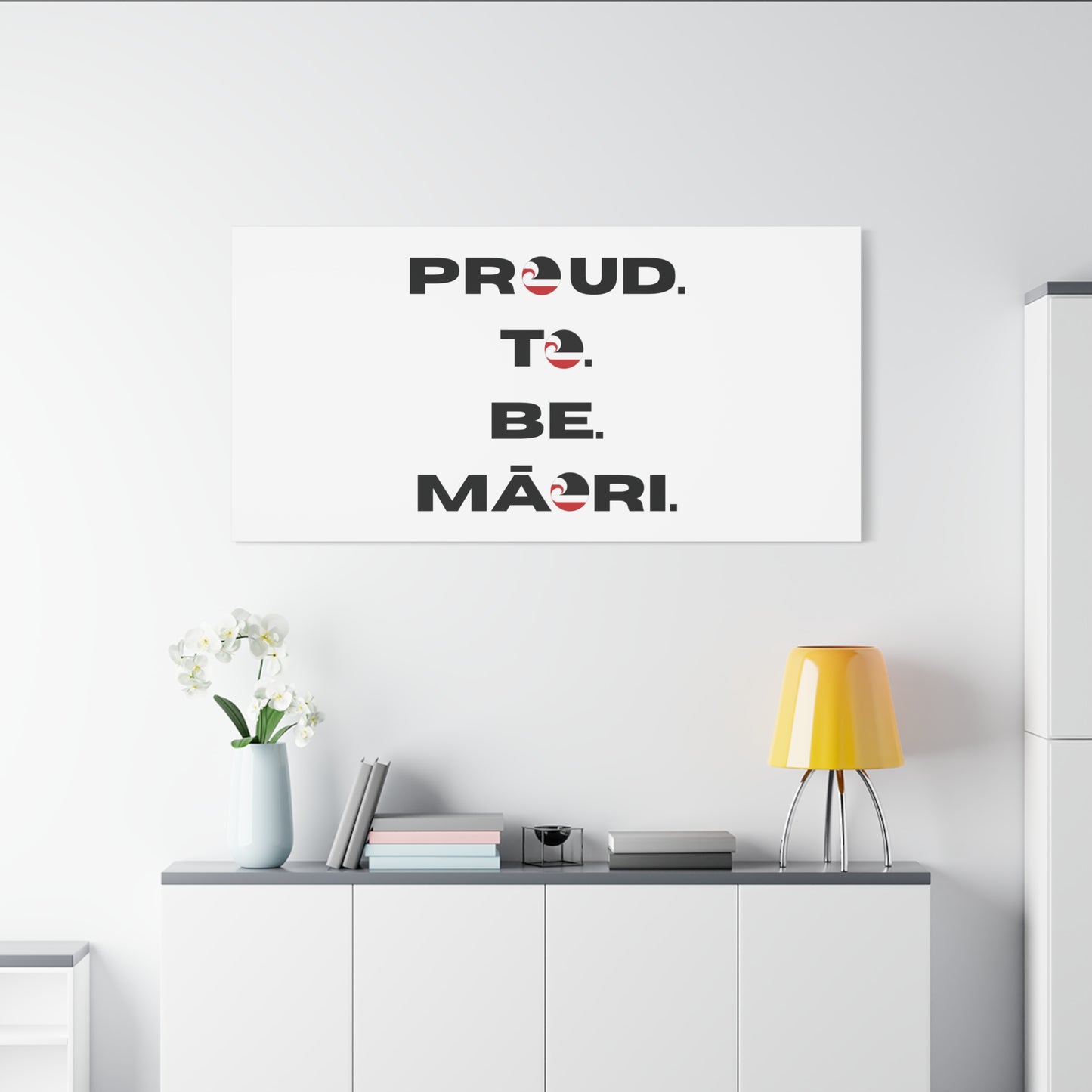 Proud. To. Be. Māori. Classic Canvas - White