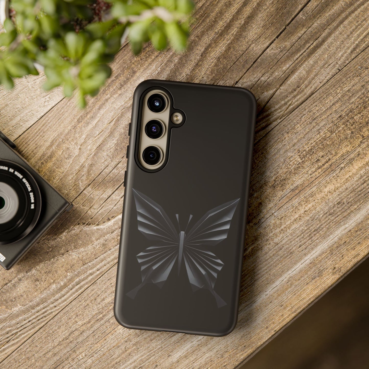 Origami Black Butterfly Tough Cases iPhone/Google/Samsung