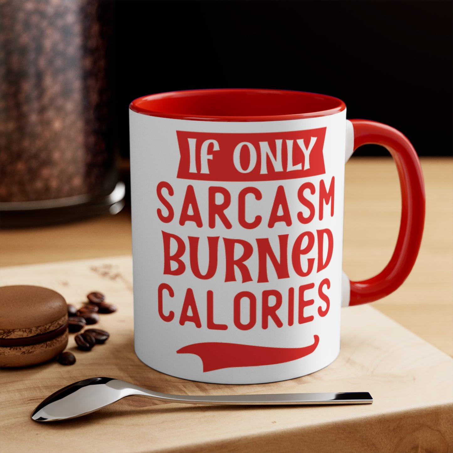 Sarcasm Workout Colorful Accent Mug 11oz - For Gym Fitness Enthusiasts