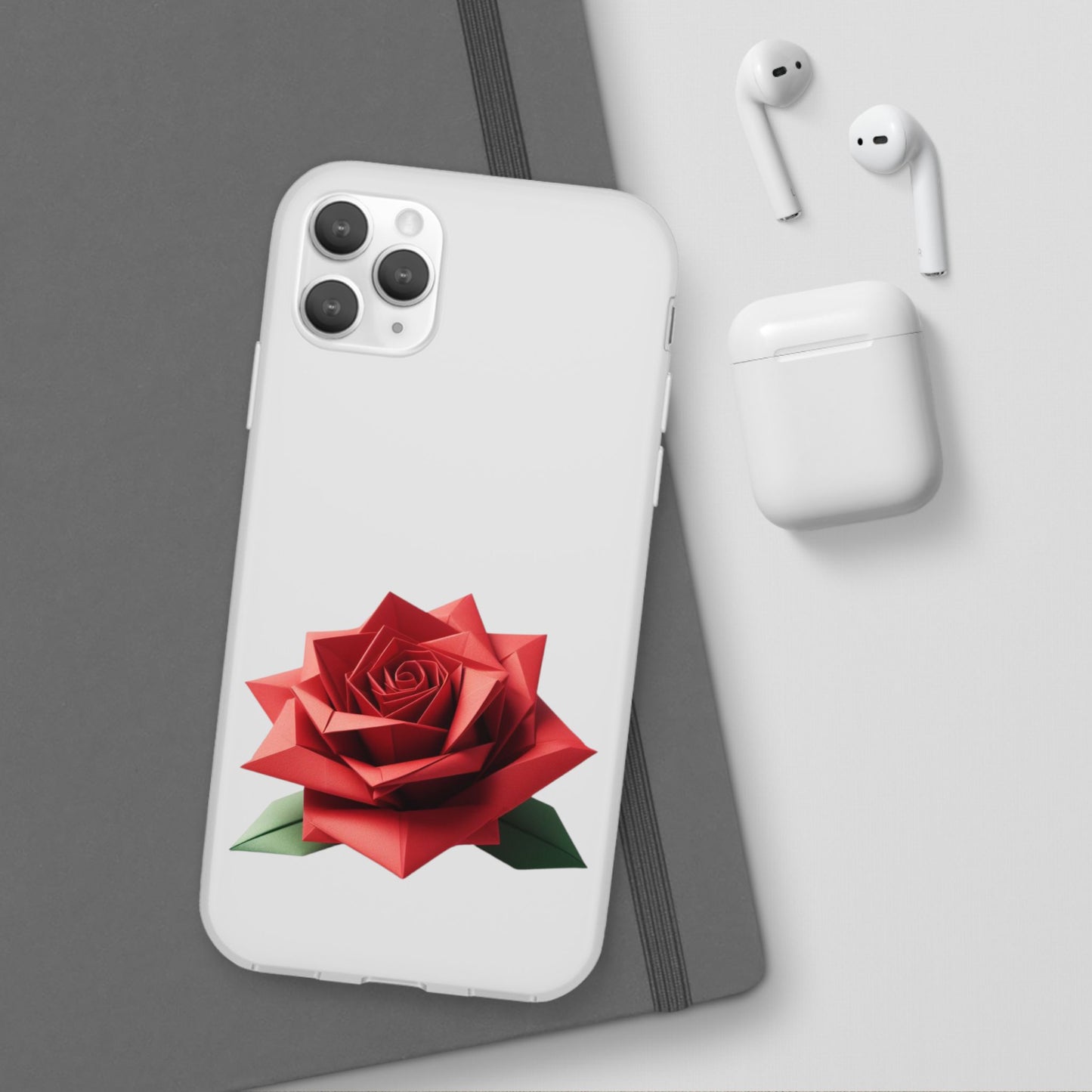 Origami Red Rose Flexi Cases