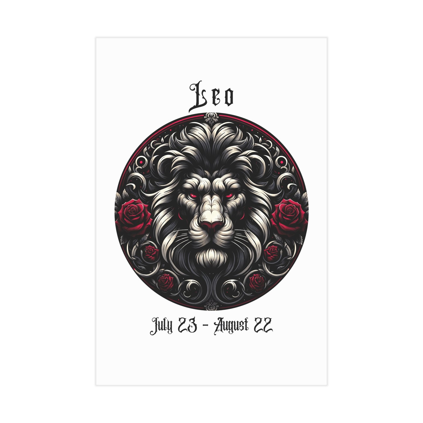 Gothic Leo Unframed Prints - white