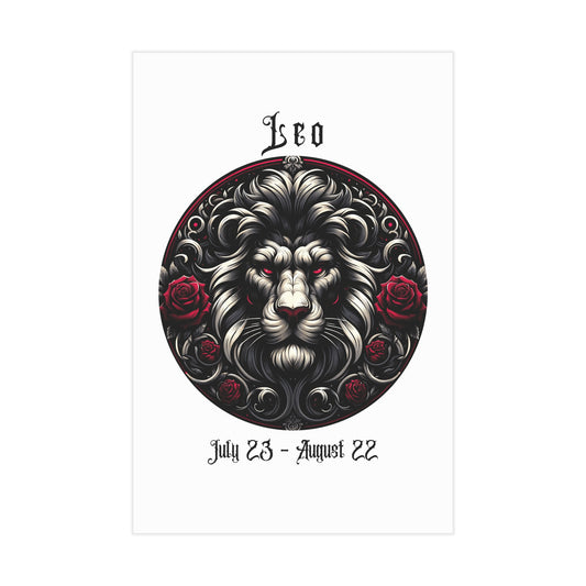 Gothic Leo Unframed Prints - white