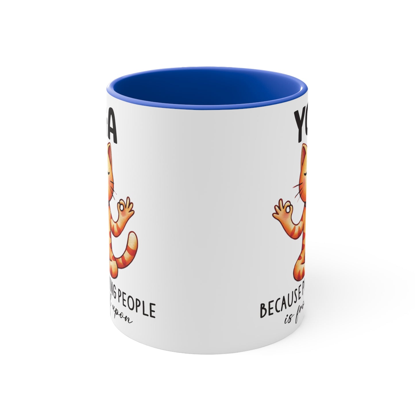 Punching People Color Accent Mug 11oz - Zen Meditation Gift