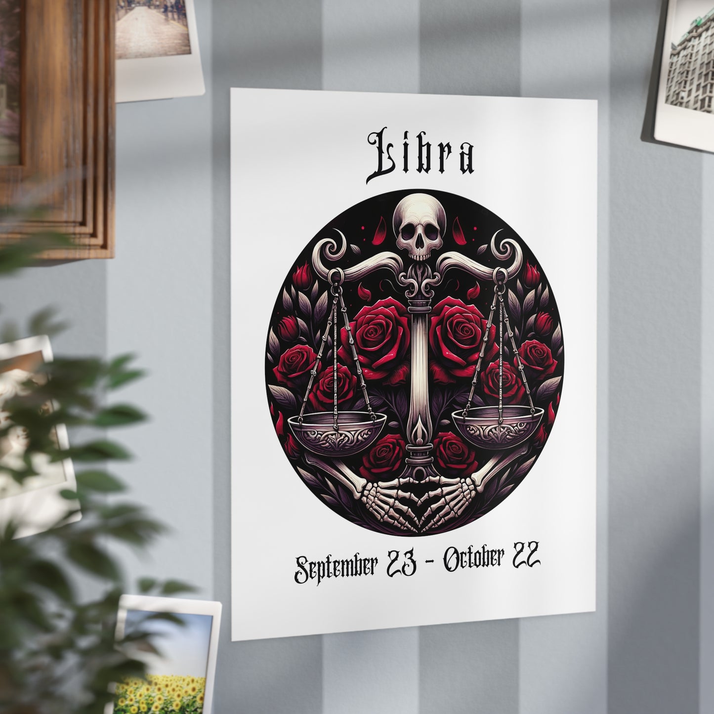 Gothic Libra Unframed Prints - white