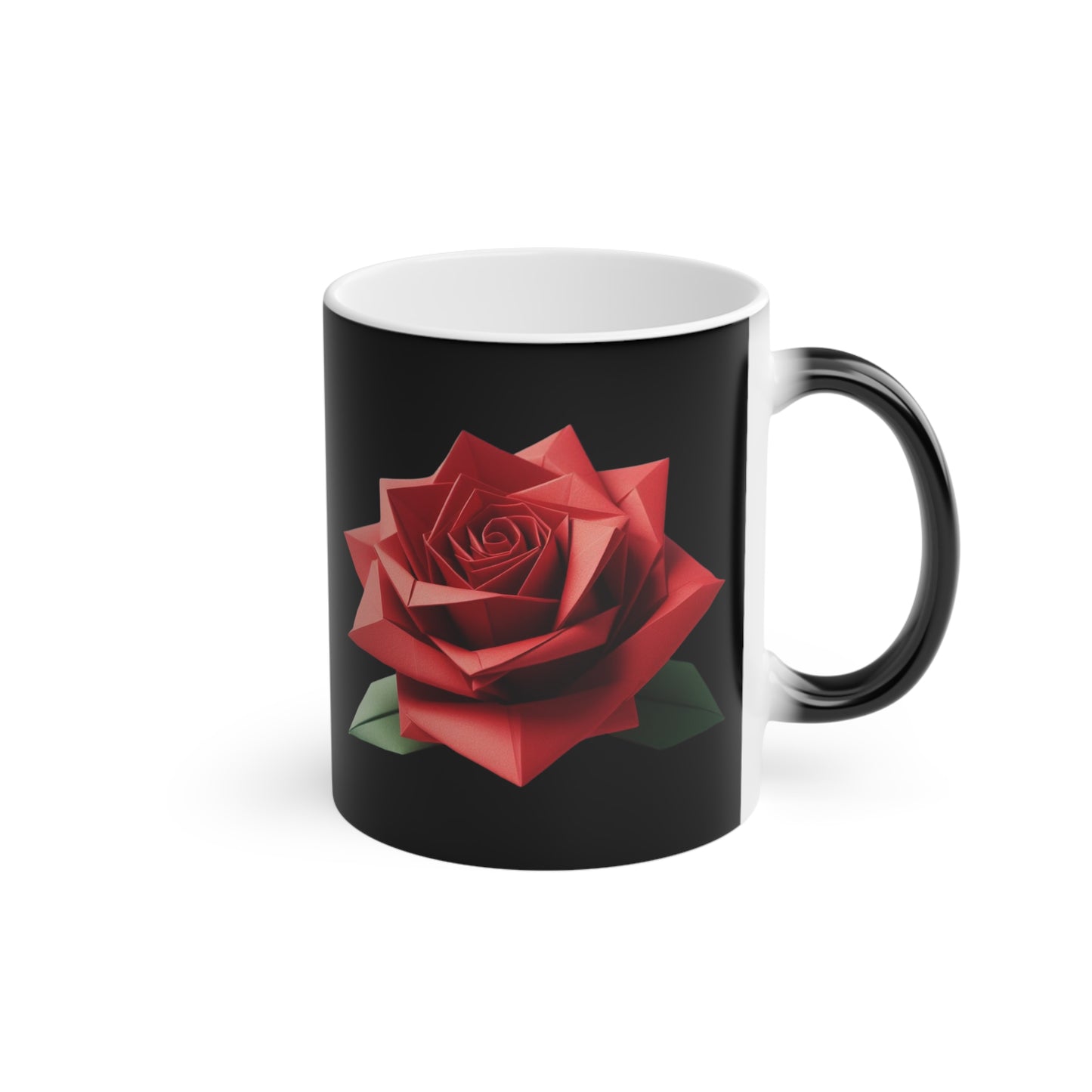 Origami Red Rose Magic Mug