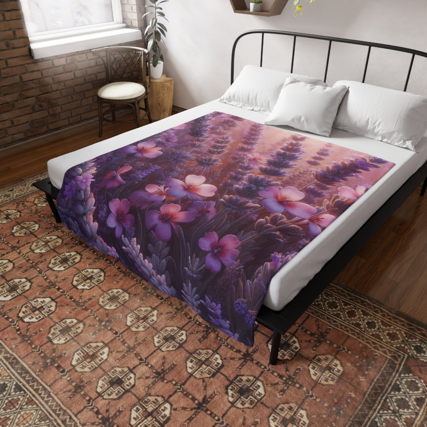 Wild Lavender #3 Plush Fleece Blanket