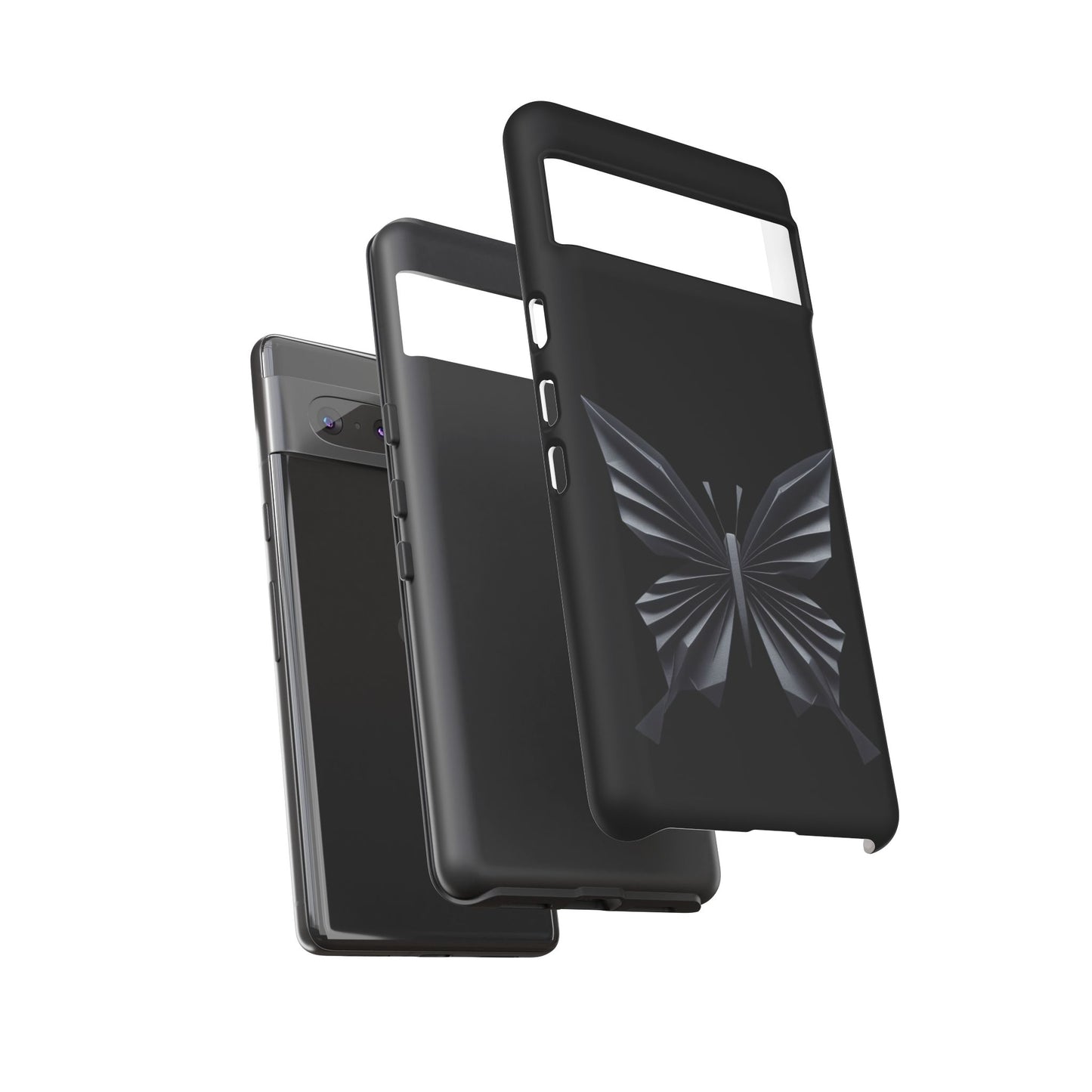 Origami Black Butterfly Tough Cases iPhone/Google/Samsung