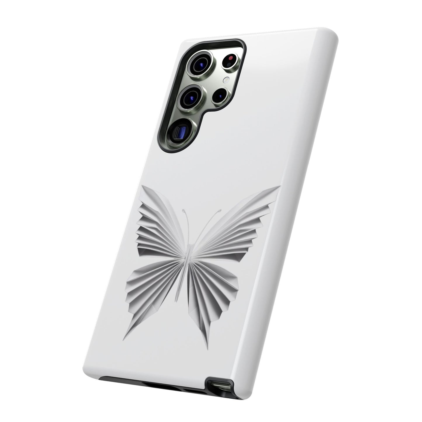 Origami White Butterfly Tough Cases iPhone/Google/Samsung