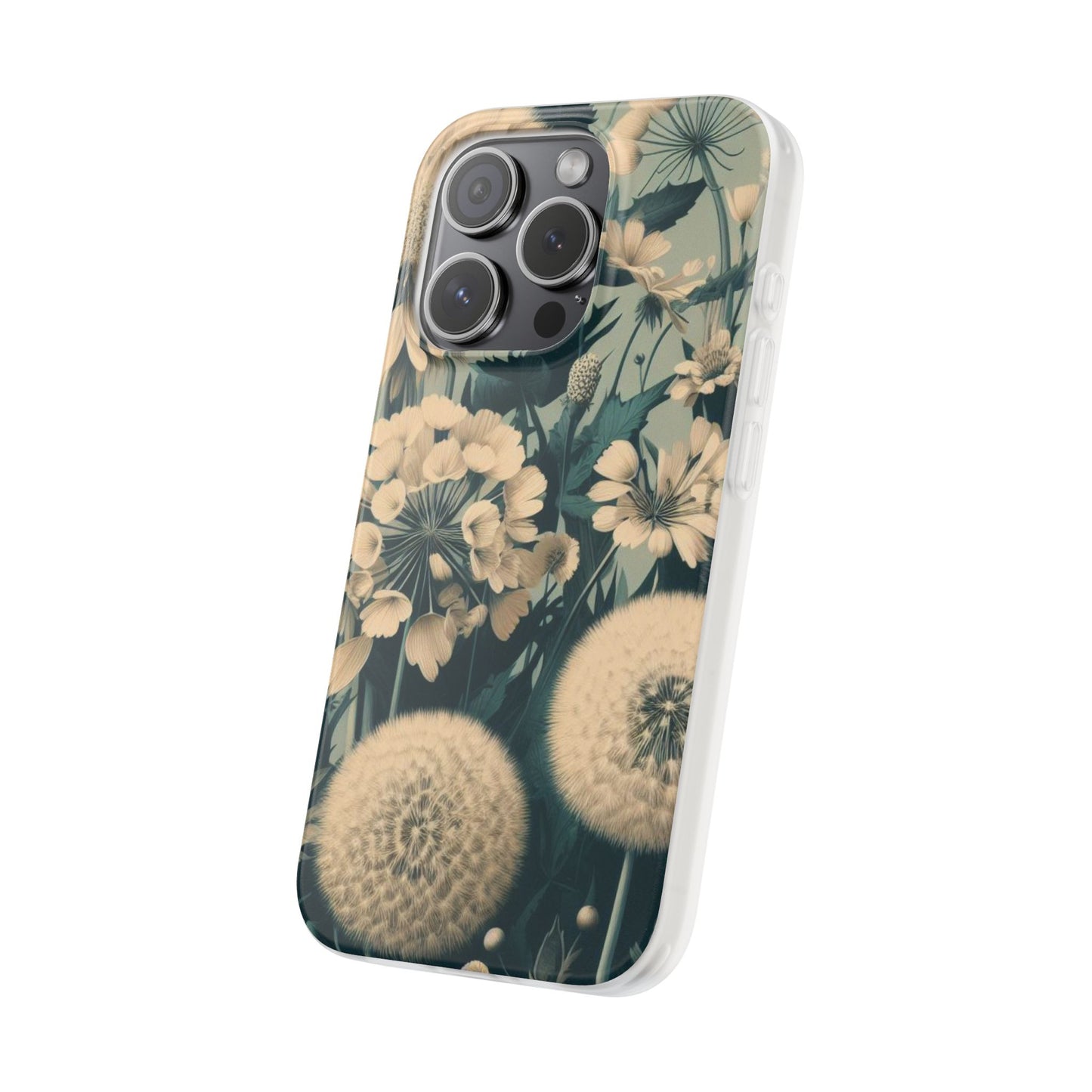 Blue & Cream Flowers Flexi Cases