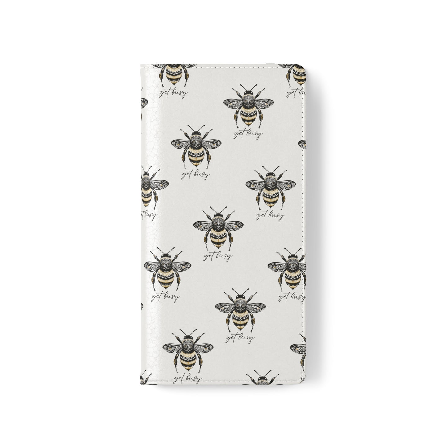 Get Busy Bee Flip Cases for iPhone/Samsung - white