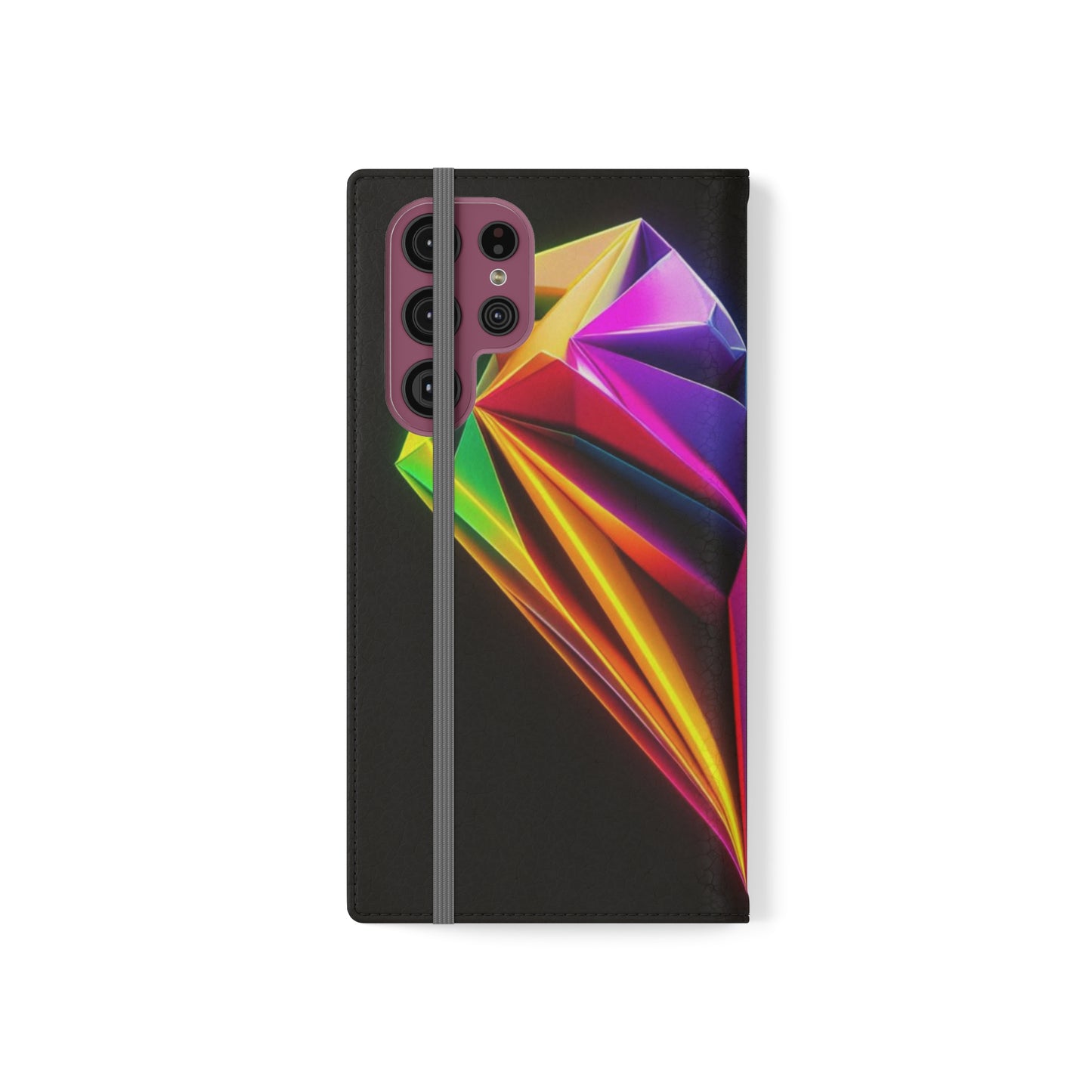 Origami Neon Heart Flip Cases - iPhone/Samsung