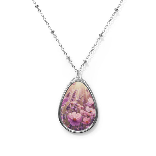 Lavender Oval Necklace