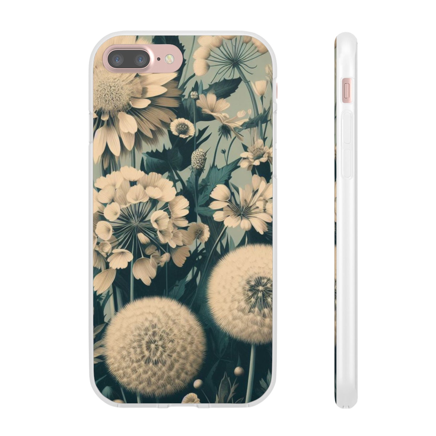 Blue & Cream Flowers Flexi Cases