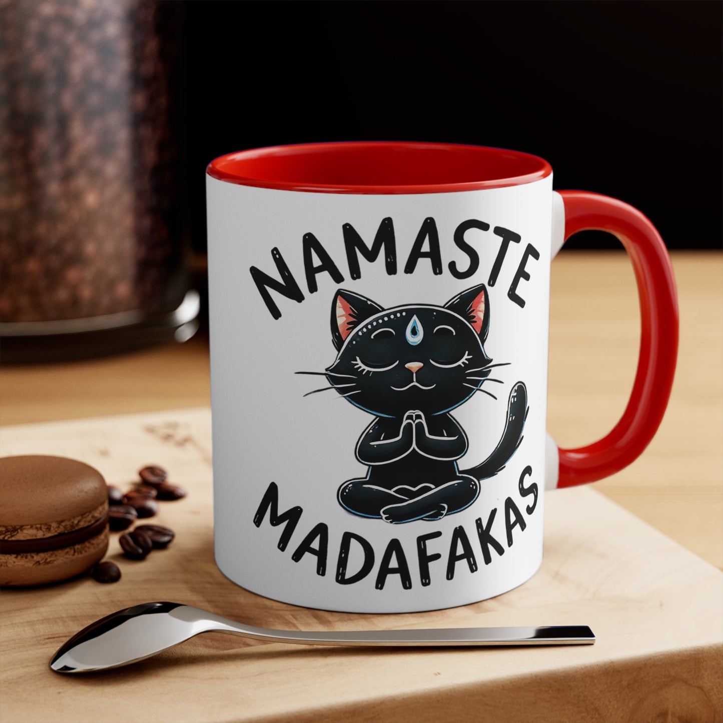 Namaste Madafakas Color Accent Mug 11oz - Zen Meditation Gift