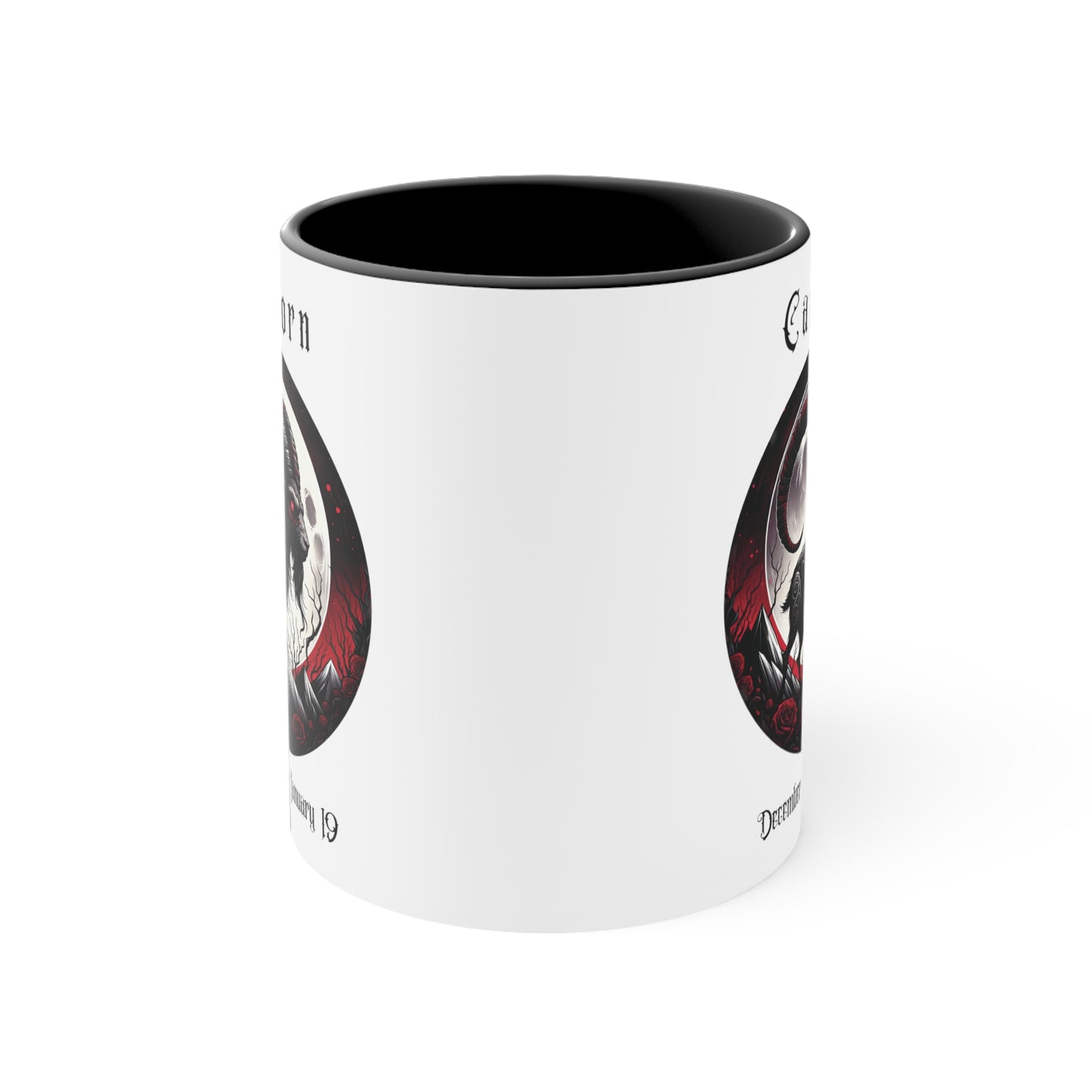 Gothic Capricorn Colorful Accent Mugs, 11oz