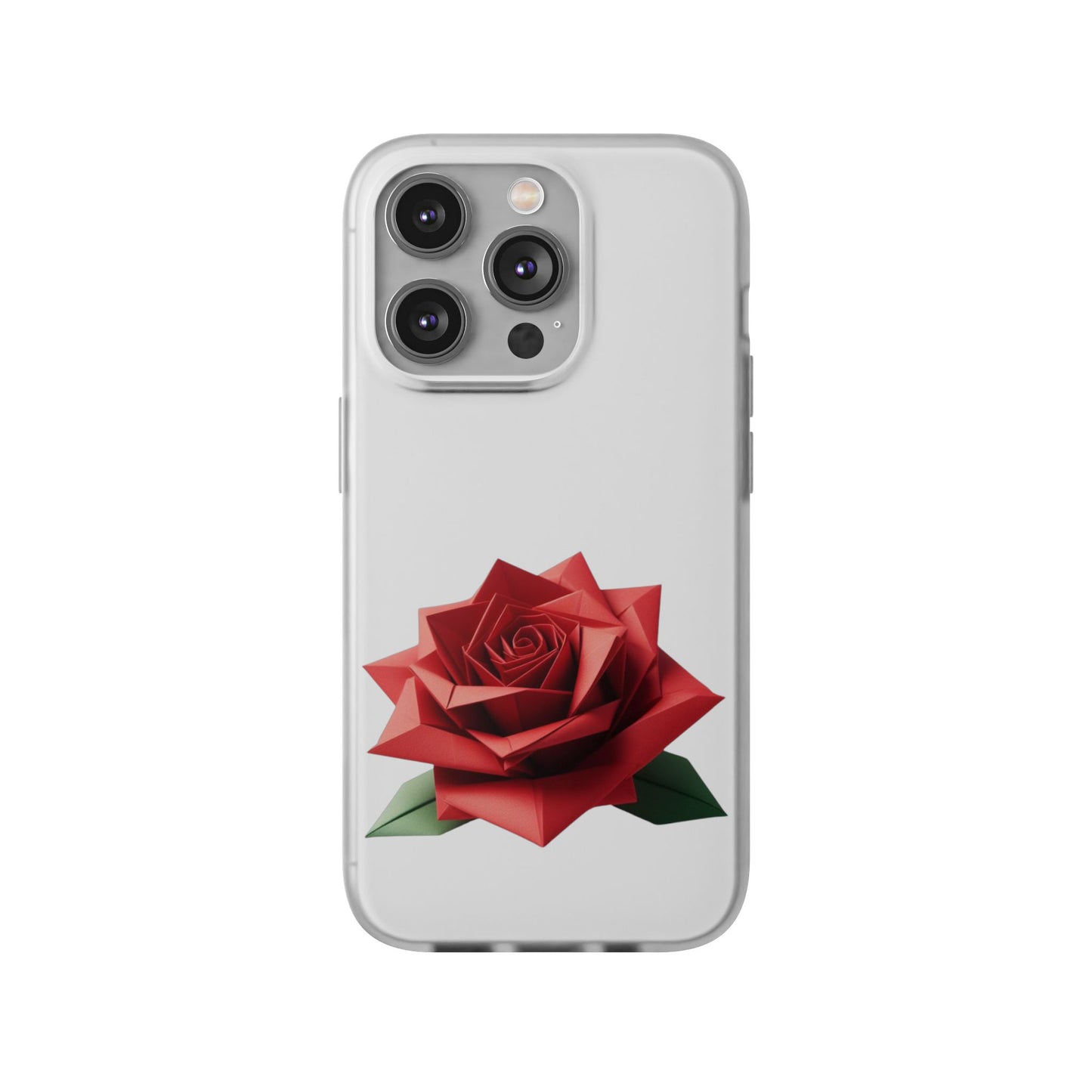 Origami Red Rose Flexi Cases