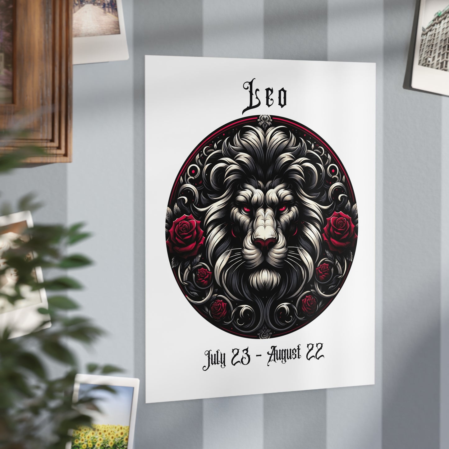 Gothic Leo Unframed Prints - white