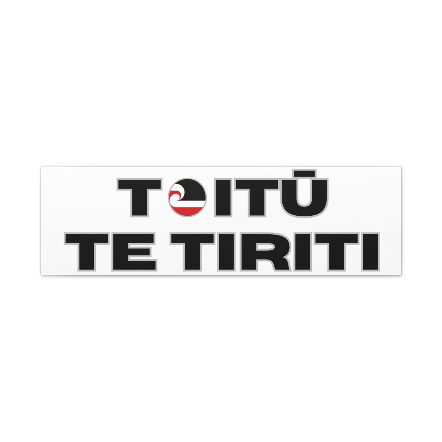 Toitū Te Tiriti Classic Canvas - White