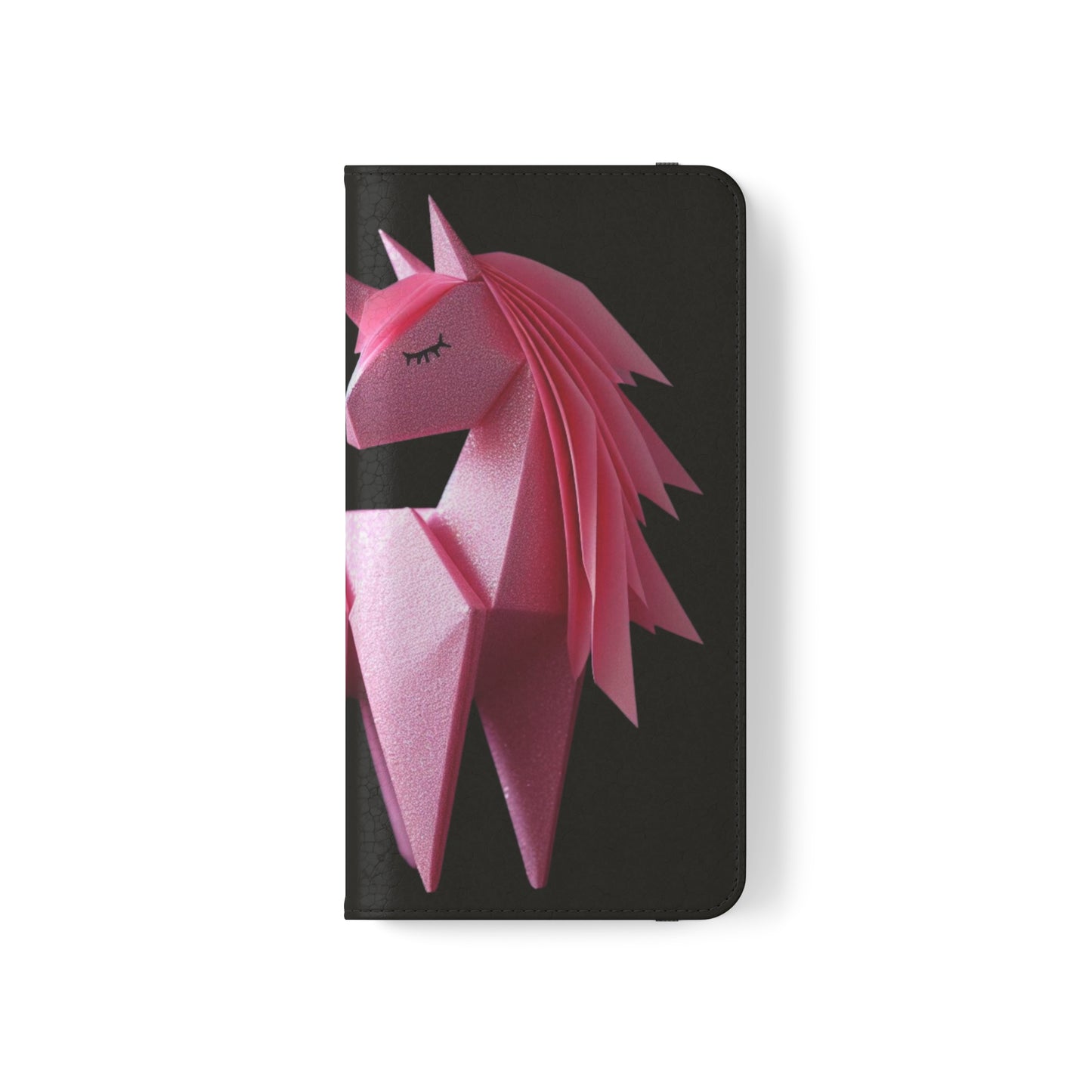 Origami Pink Unicorn Flip Cases iPhone/Samsung