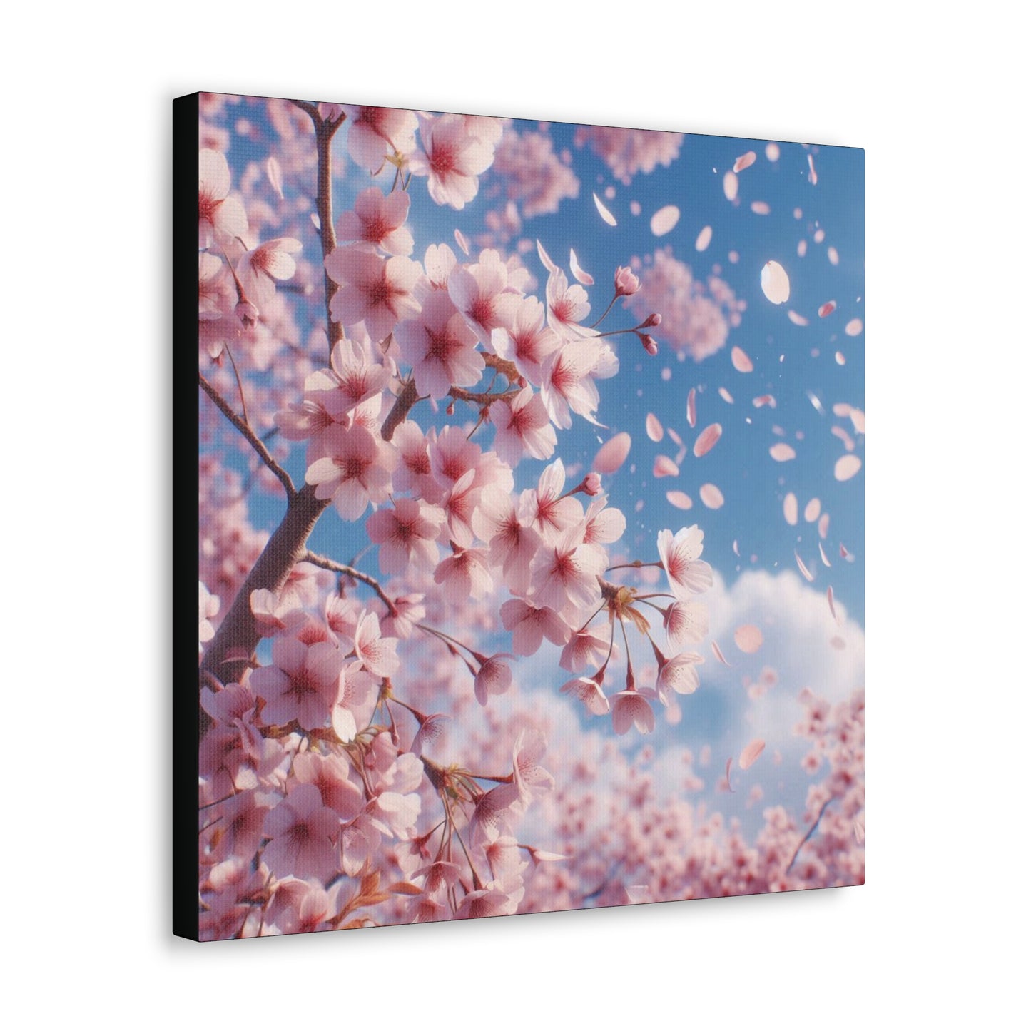 Cherry Blossoms Classic Canvas - Black