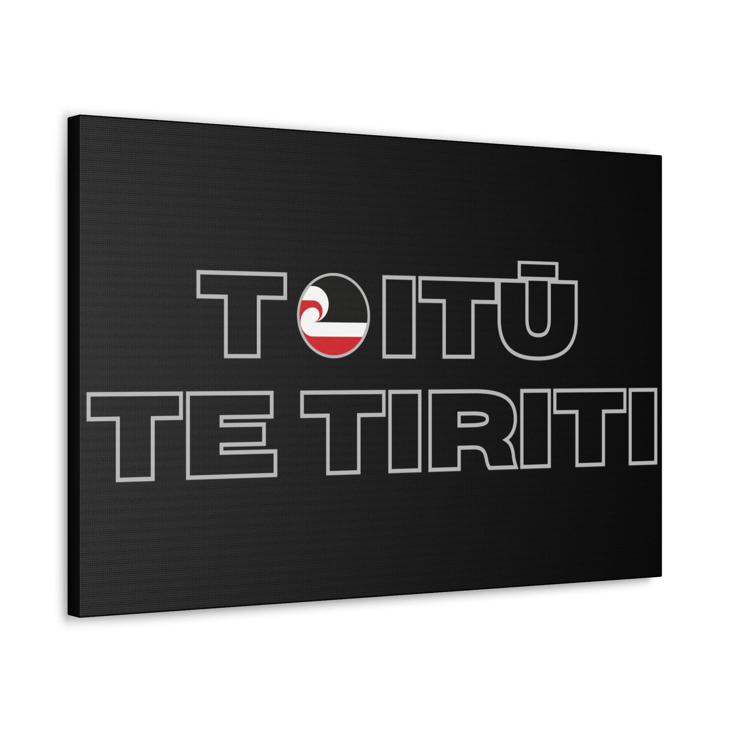 Toitū Te Tiriti Classic Canvas - Black