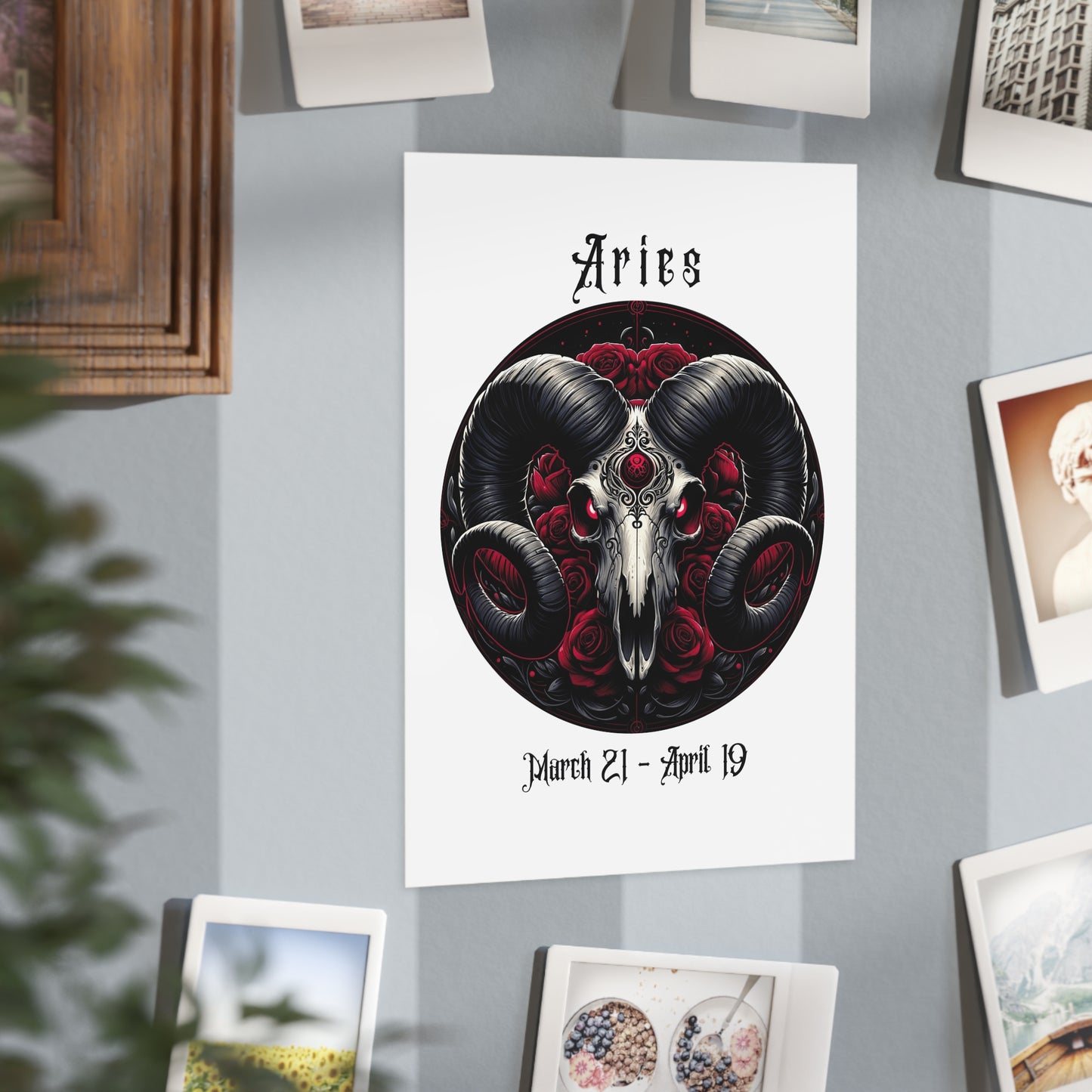 Gothic Aries Unframed Prints - white