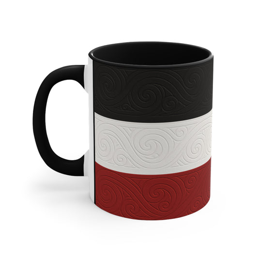 Mana Motuhake #1 Colorful Accent Mug 11oz - Black