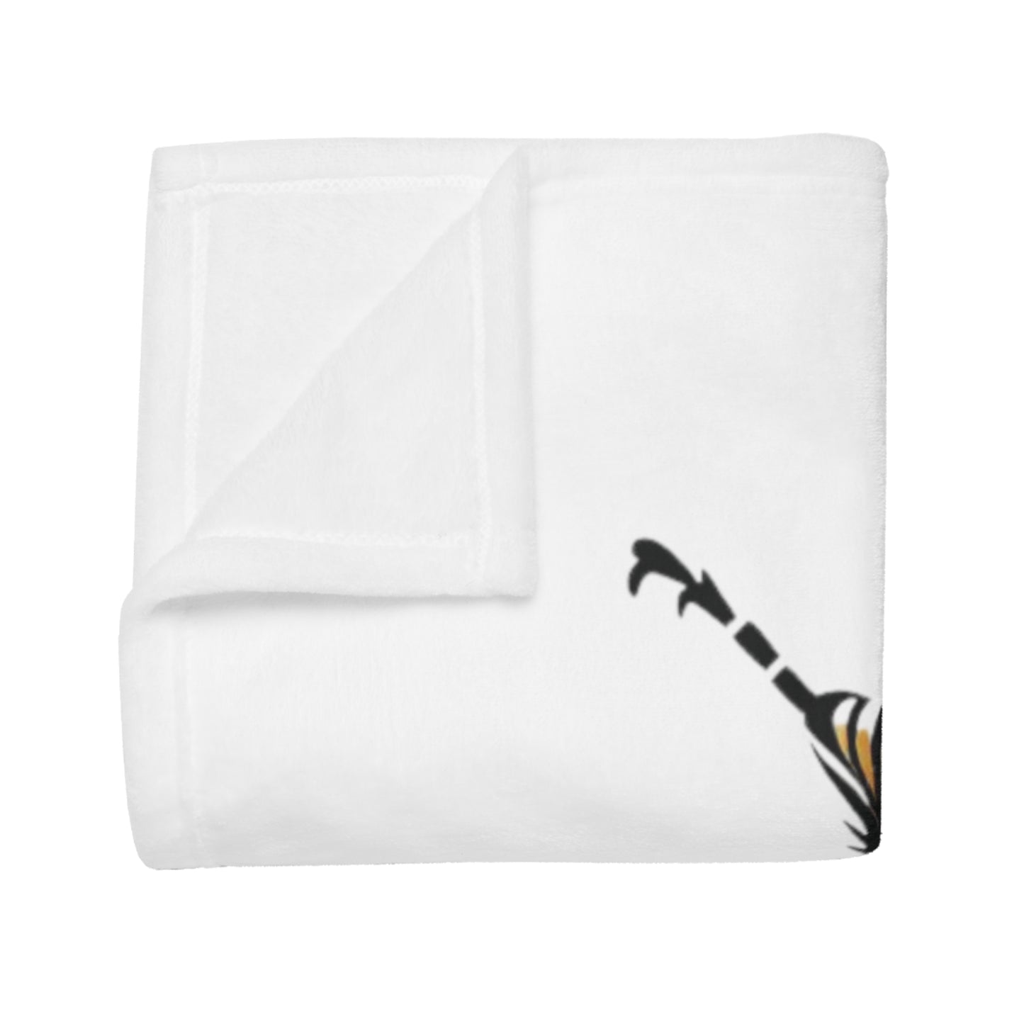 Get Busy Bee - White Plush Fleece Blanket