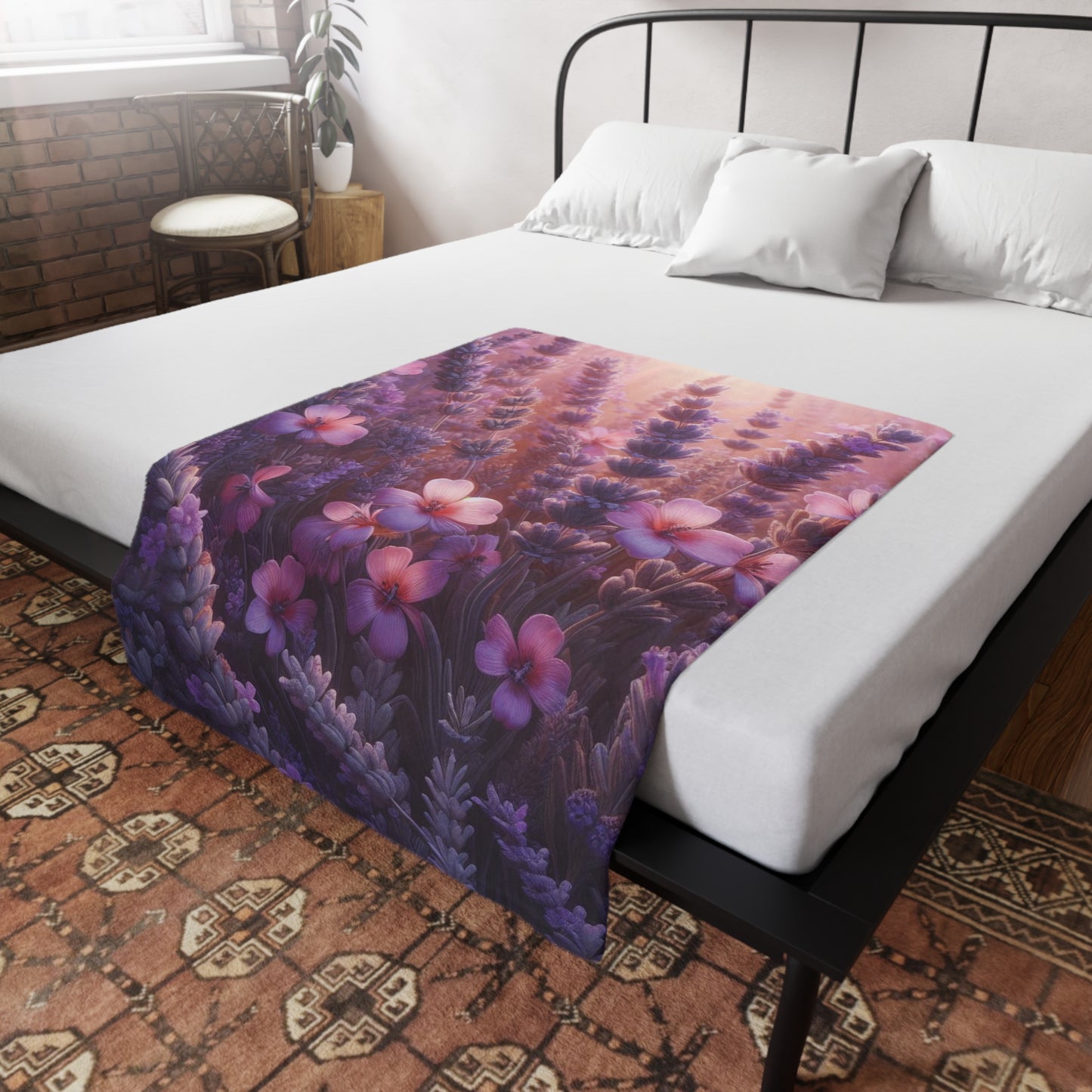 Wild Lavender #3 Plush Fleece Blanket