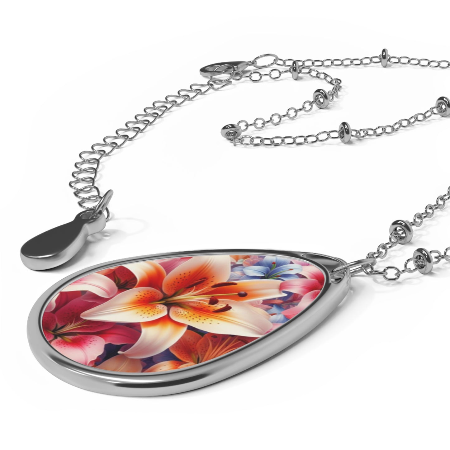 Lillies Oval Necklace