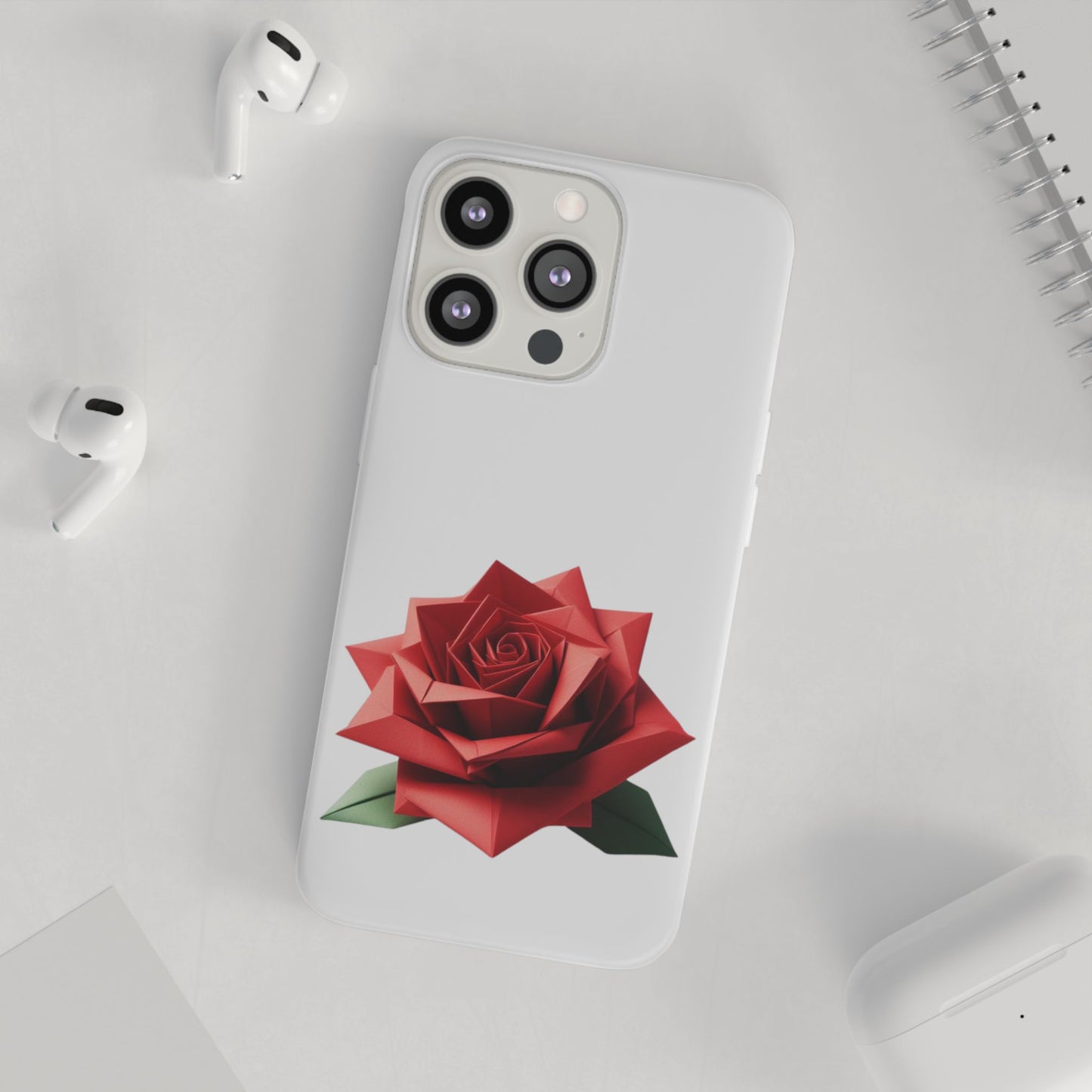 Origami Red Rose Flexi Cases