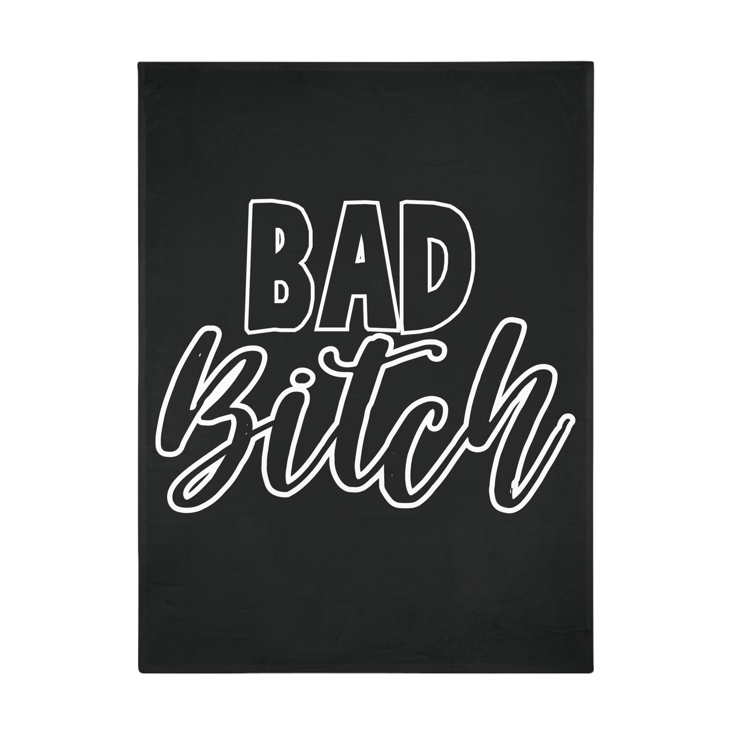 Bad Bitch Plush Fleece Blanket - Black & White